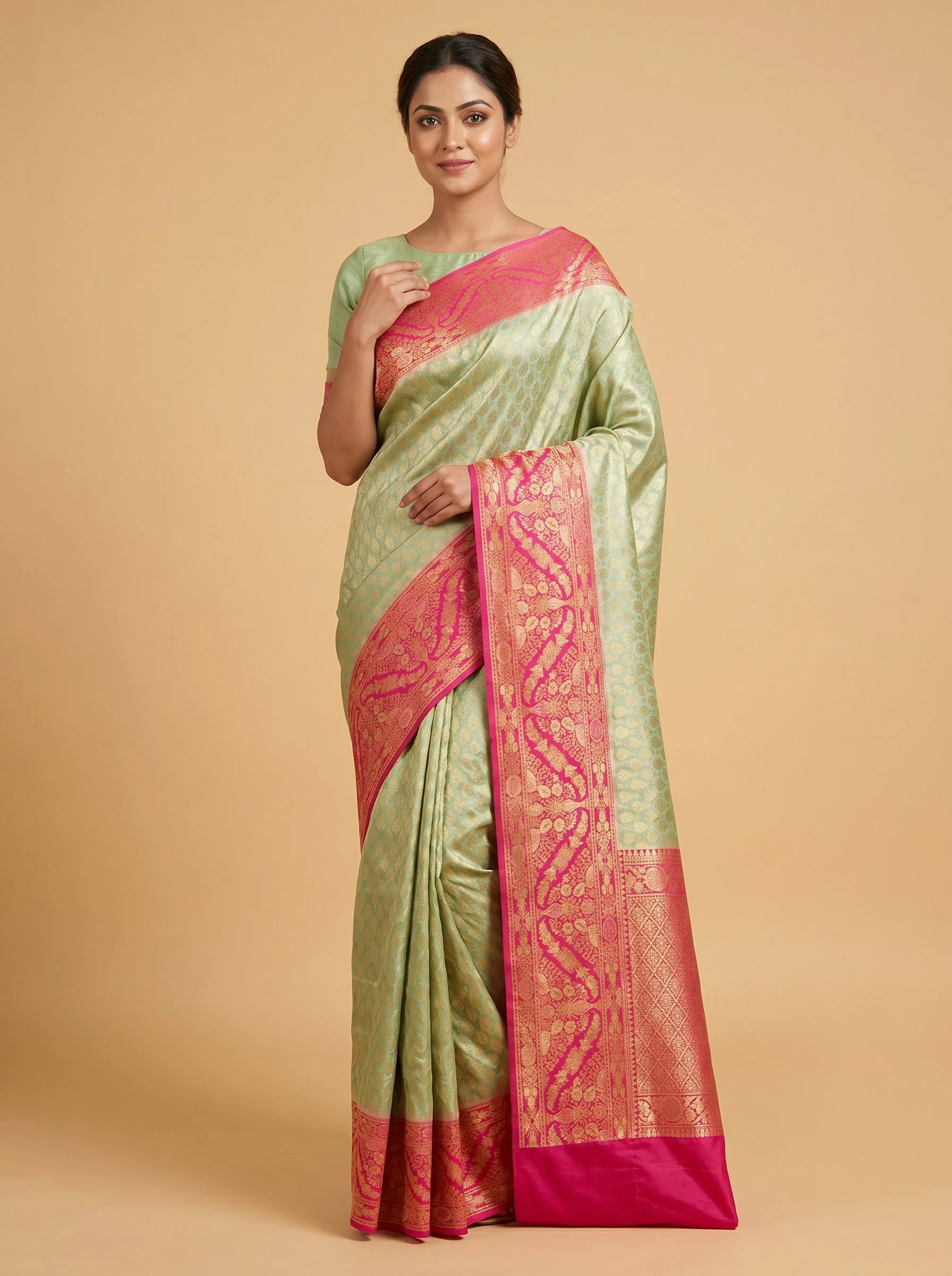Green Flourish Loom Handloom Saree