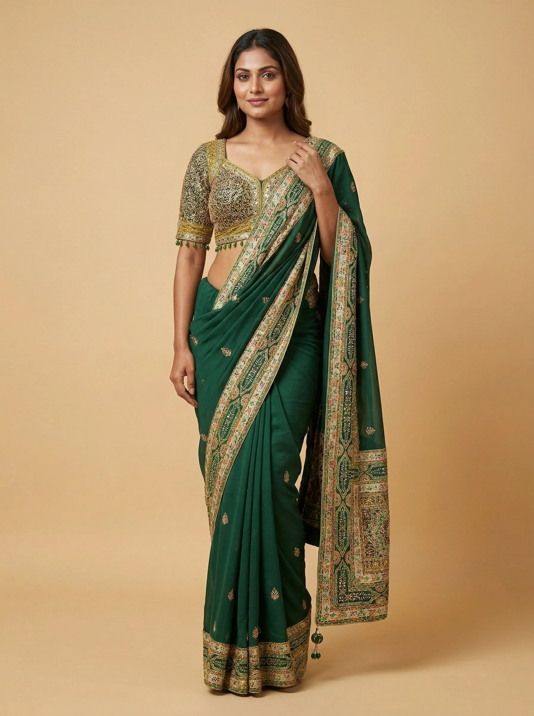 Green Handloom Saree