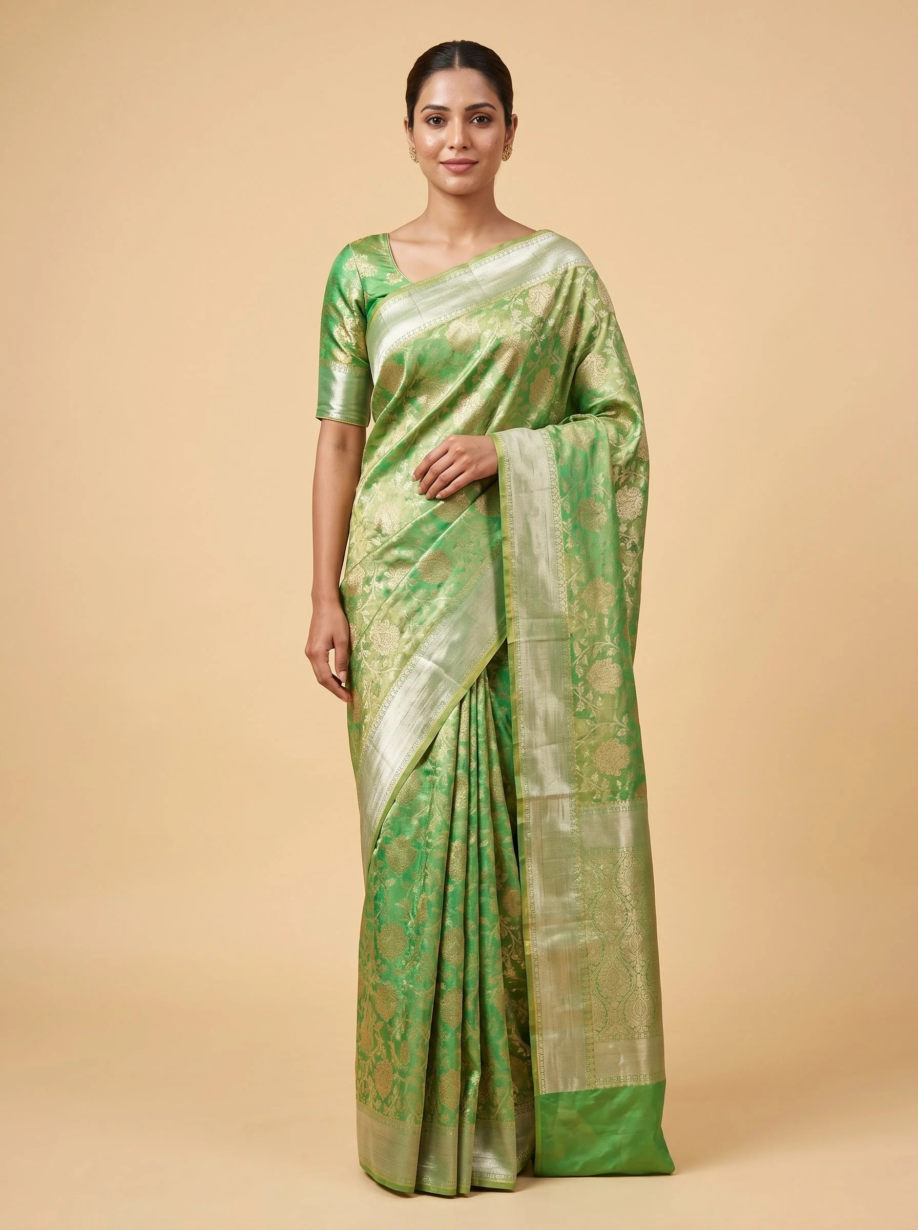 Green Handloom Saree with Legacy Pattern