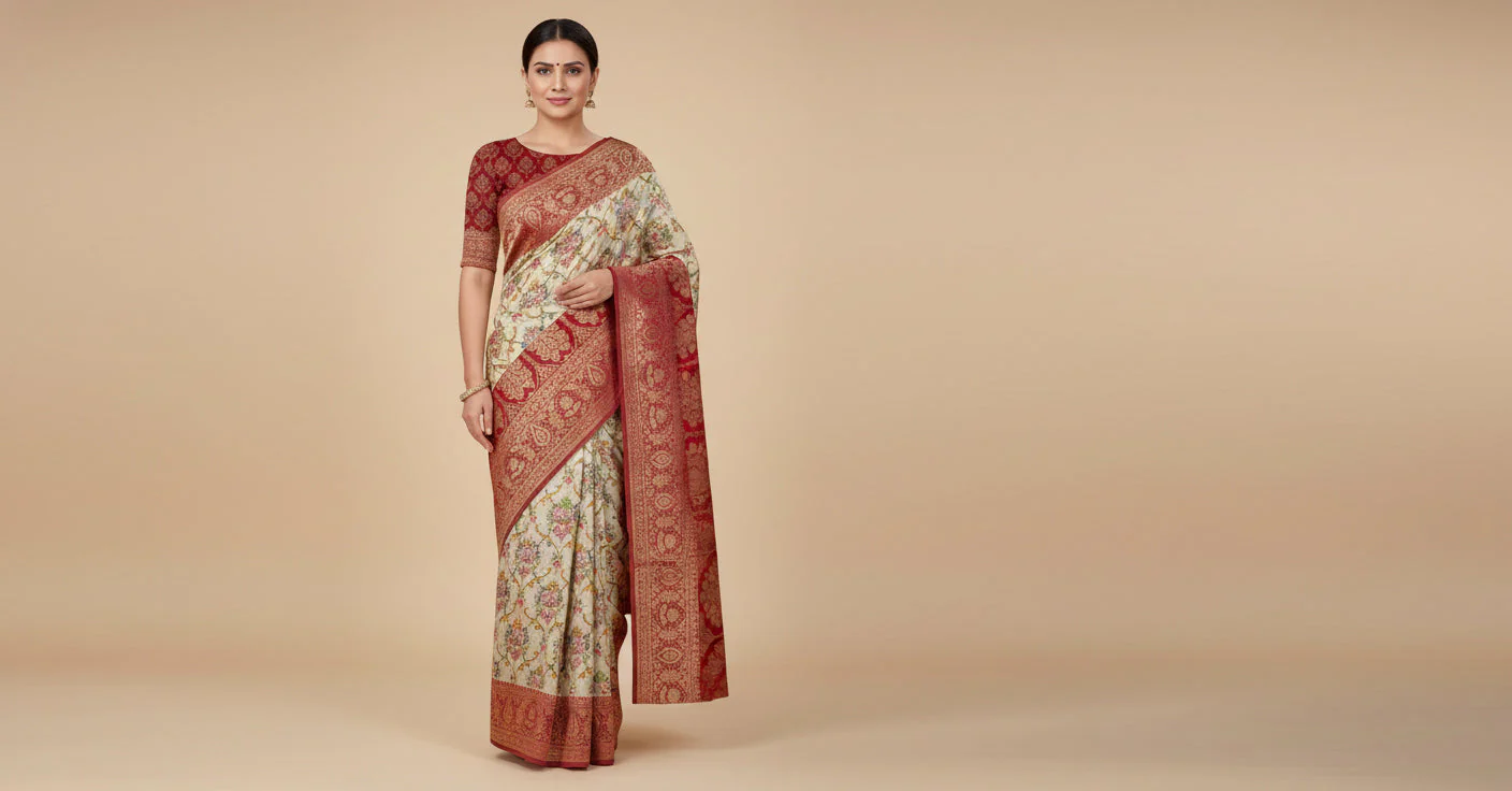 Green Heritage Embroidered Saree
