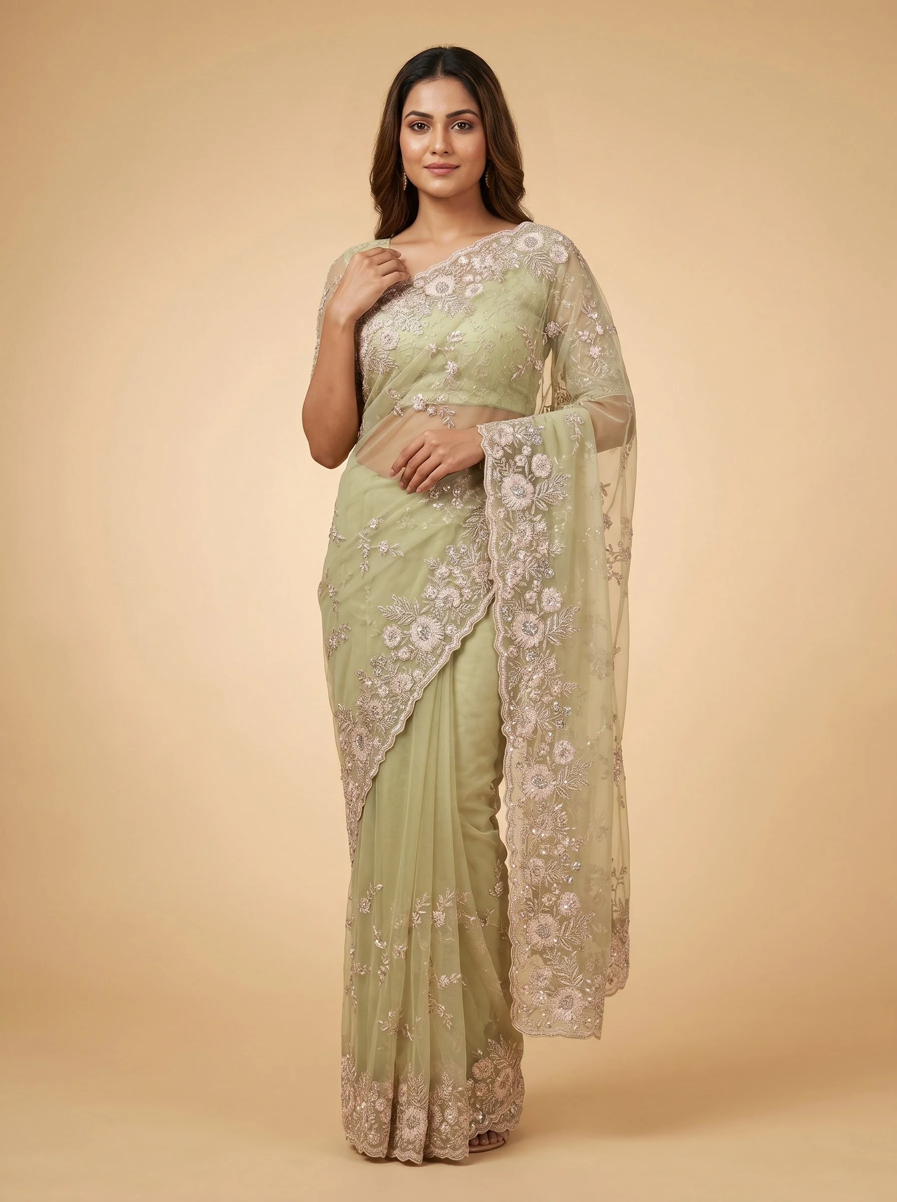 Green Leafy Loom Handloom Saree