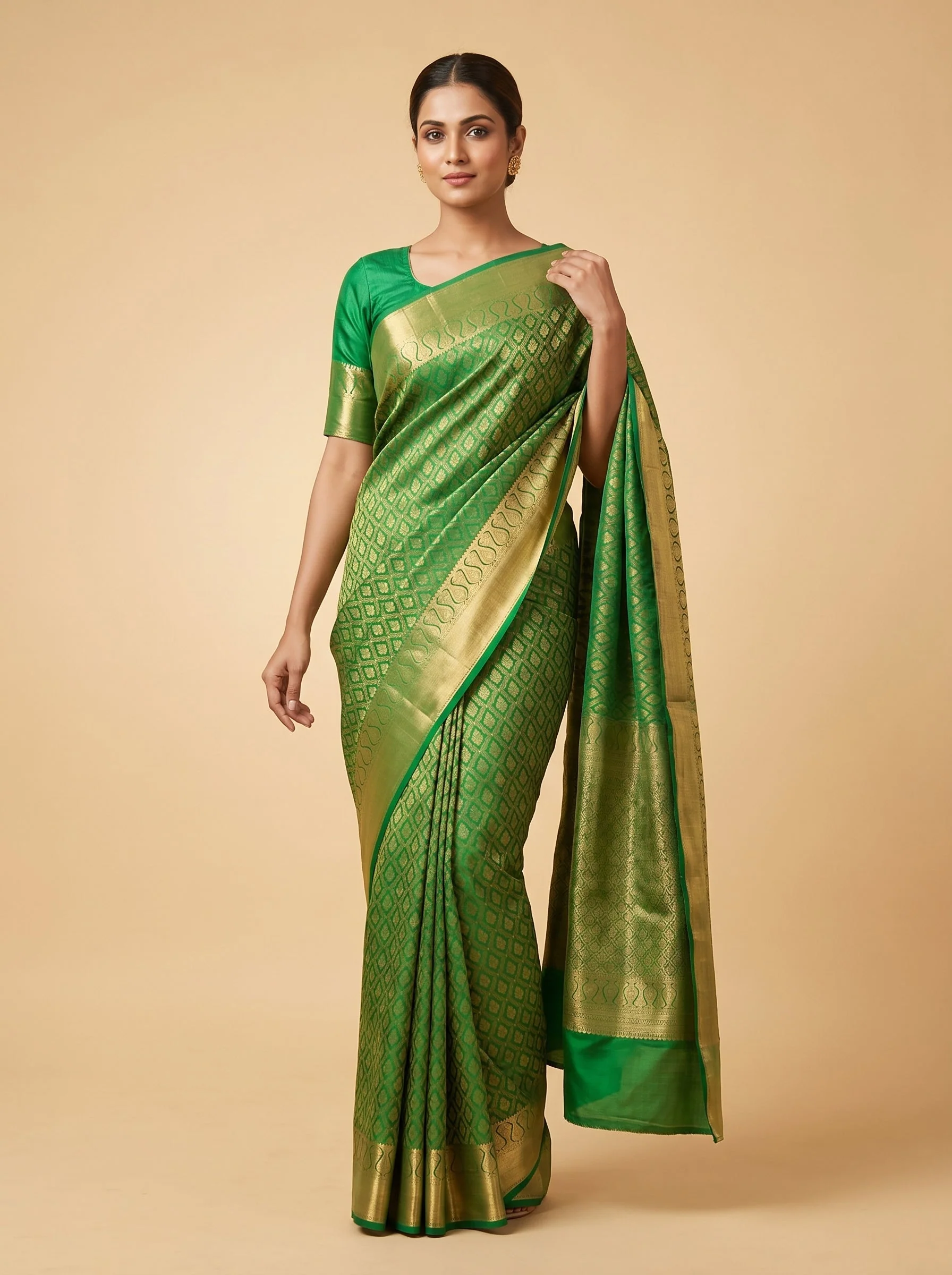 Green Lush Meadow Handloom Saree