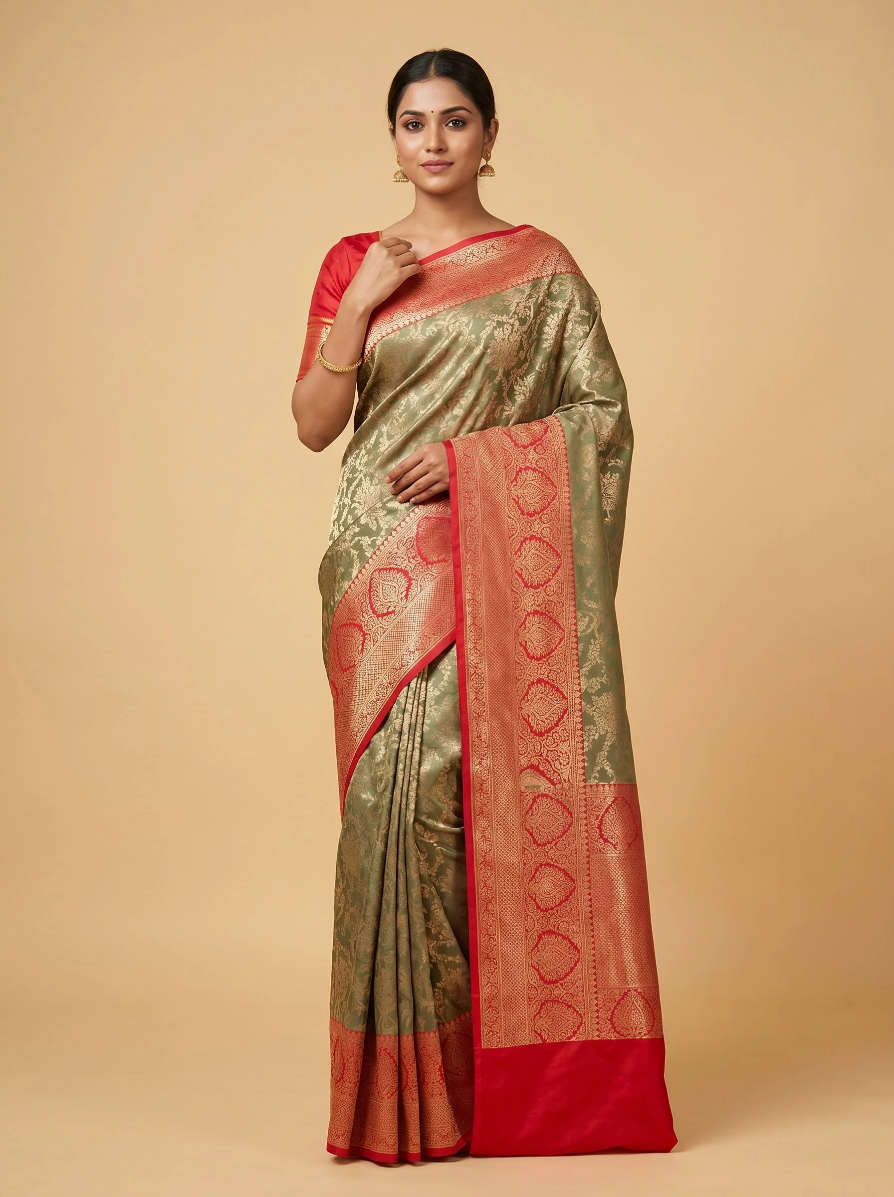 Green Organic Tone Handloom Saree