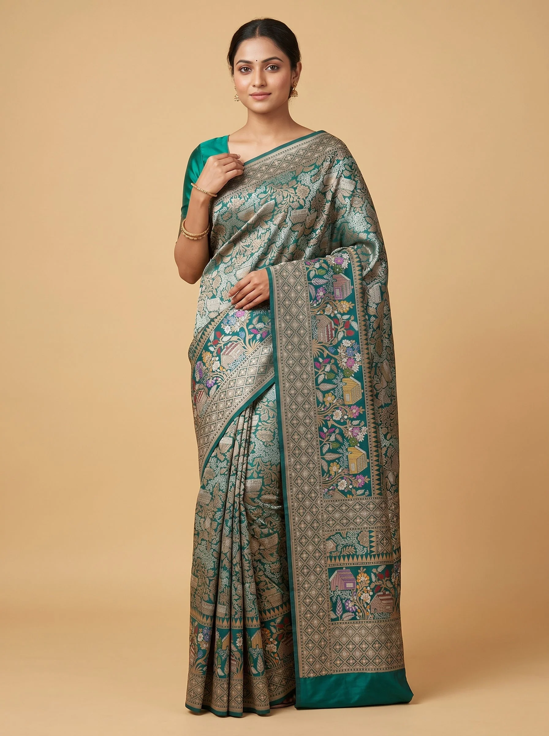 Green Rejuvenate Handloom Saree