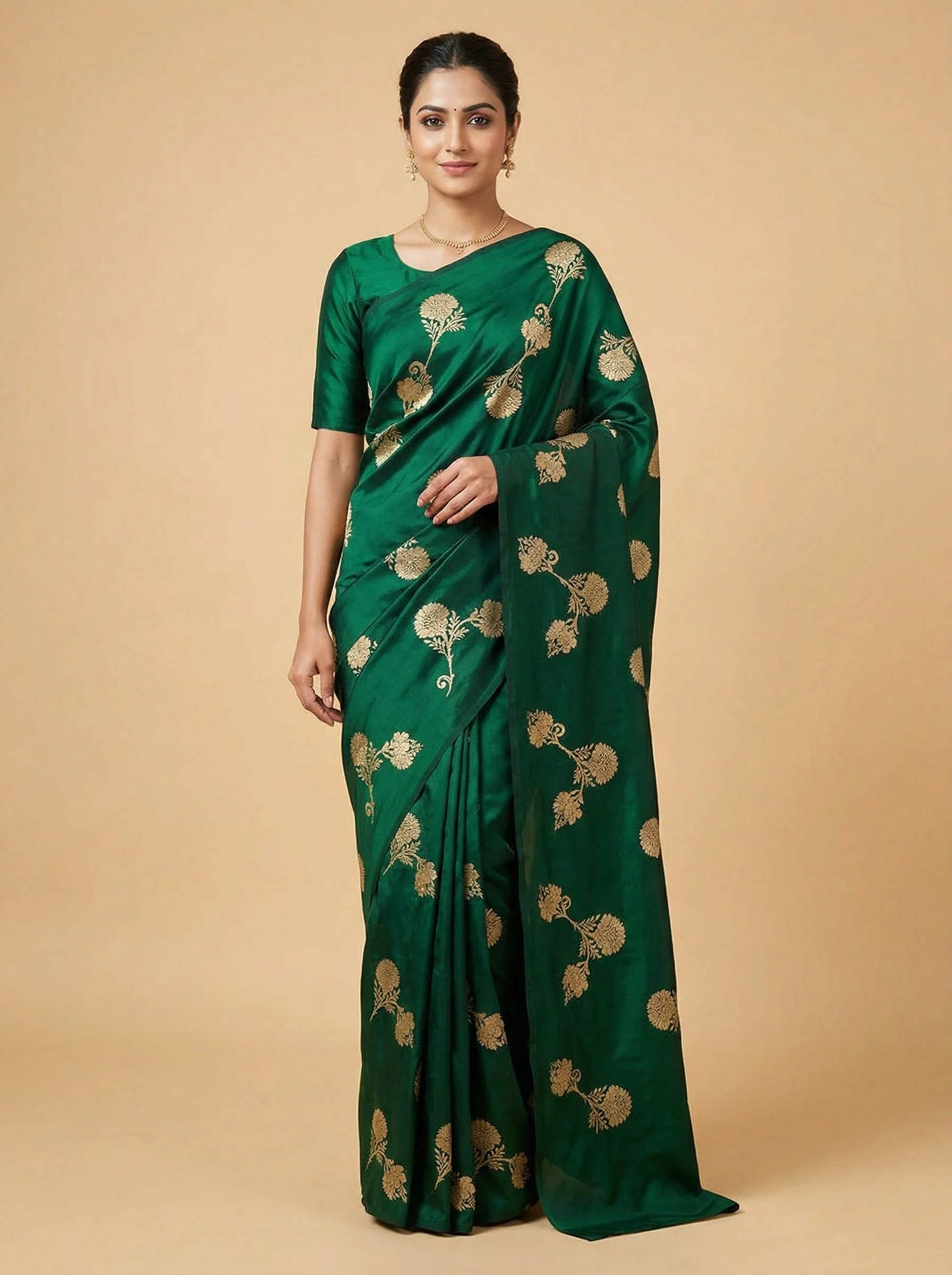 Green Rooted Handloom Saree