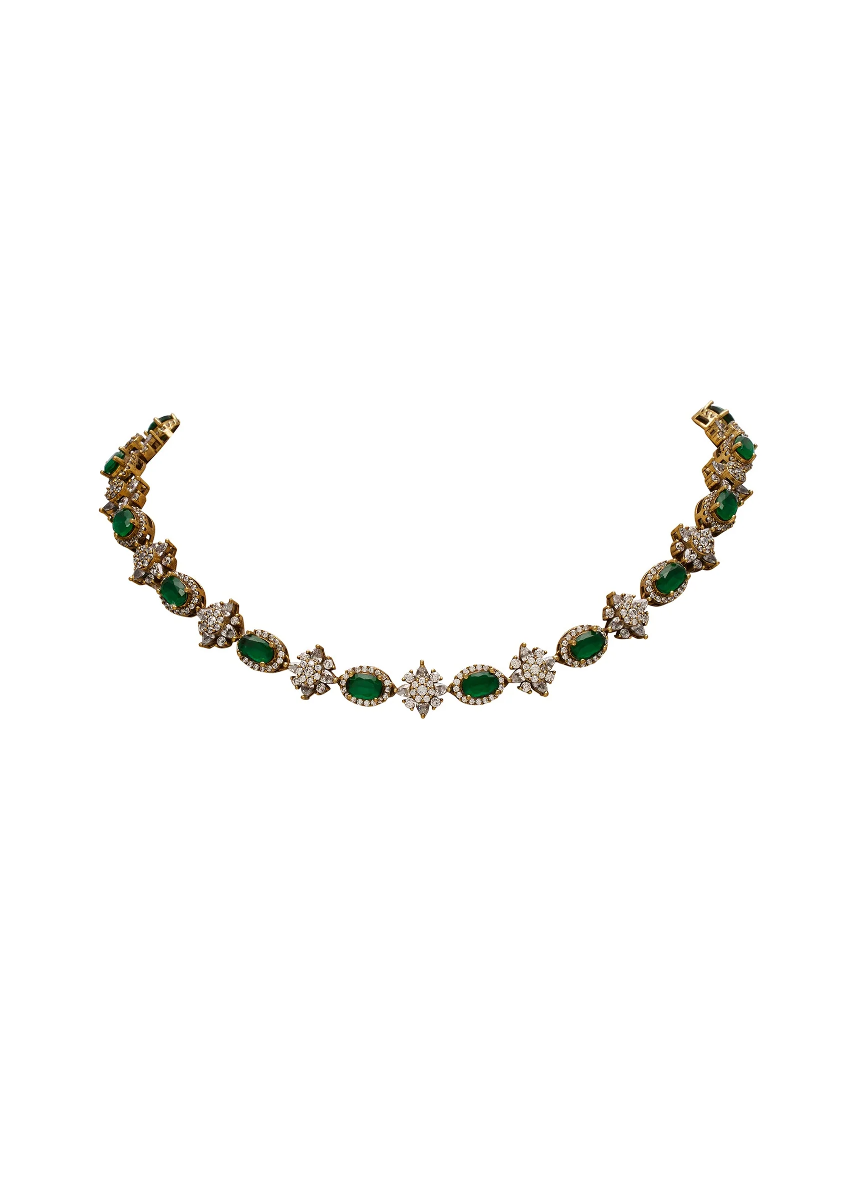 Green Stone Necklace Set - Image 3