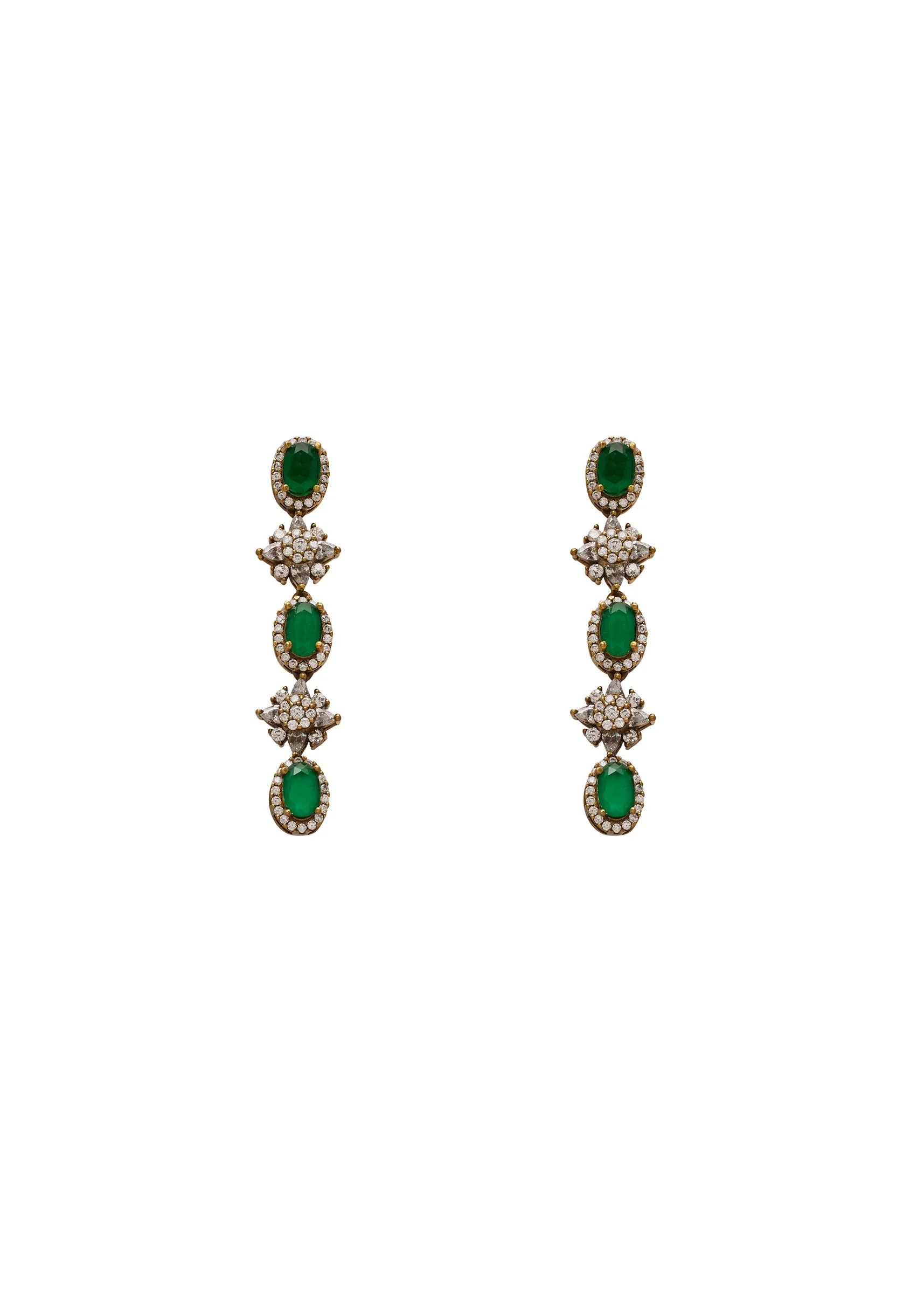 Green Stone Necklace Set - Image 4