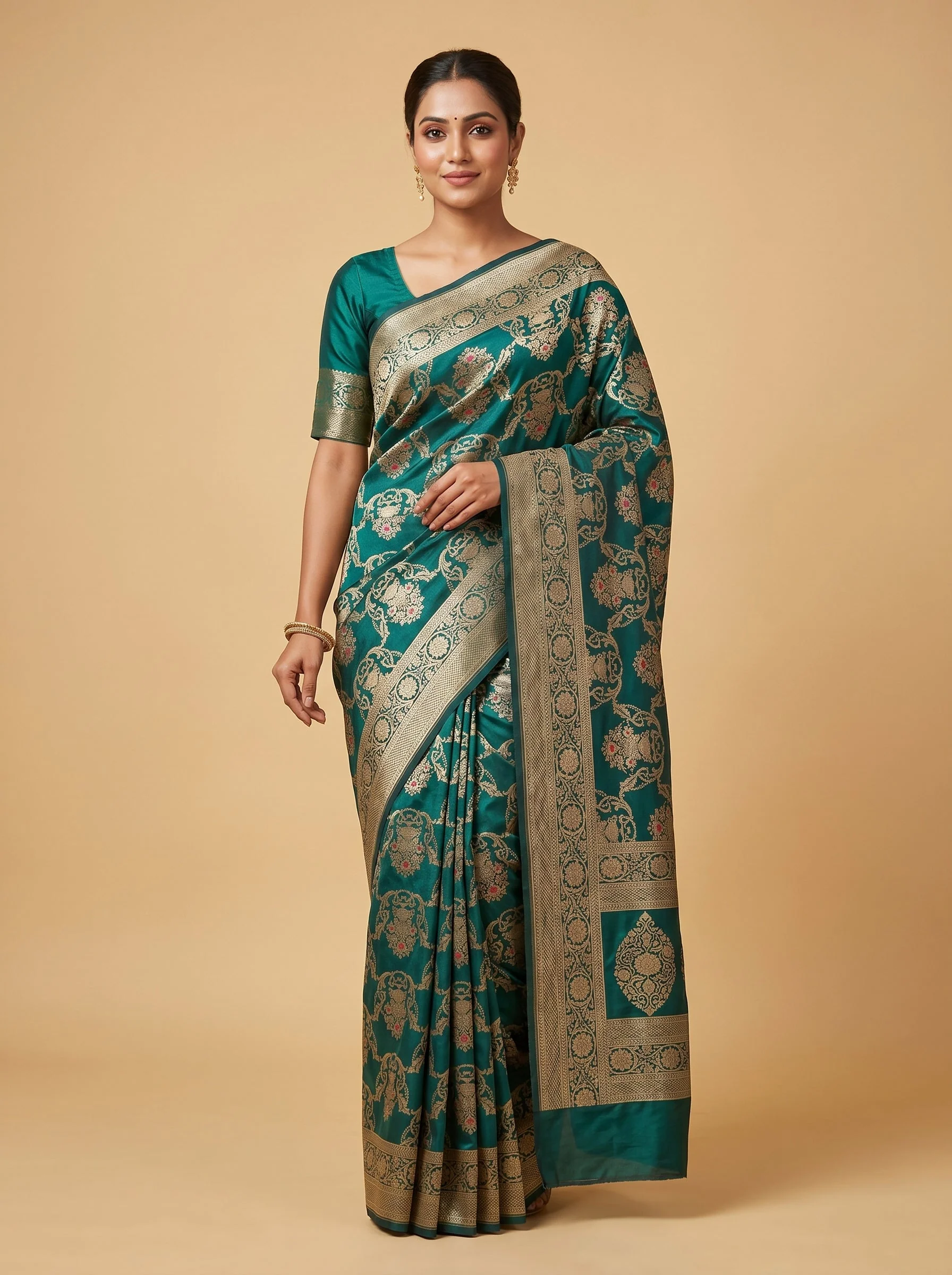 Green Vibrant Canvas Handloom Saree