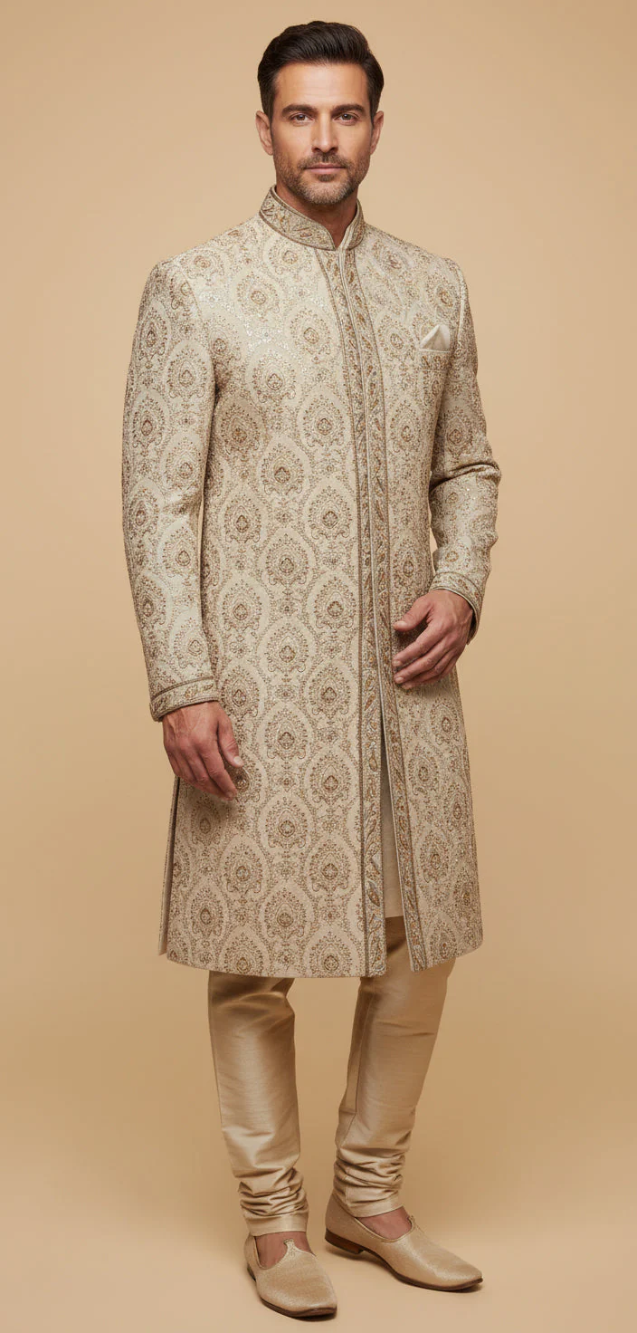 Grey Classic Sherwani - Image 2