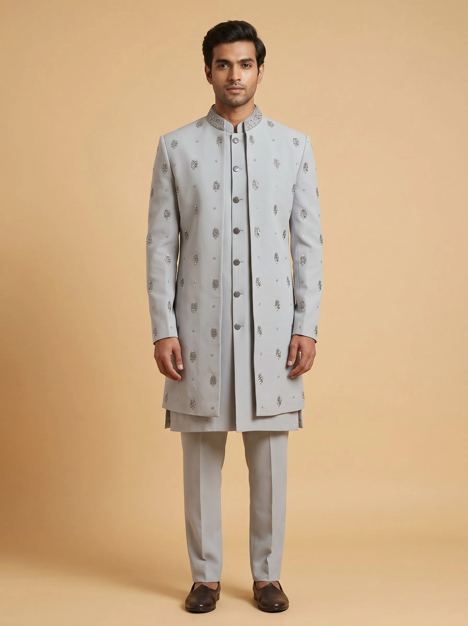 Grey Modern Indowestern