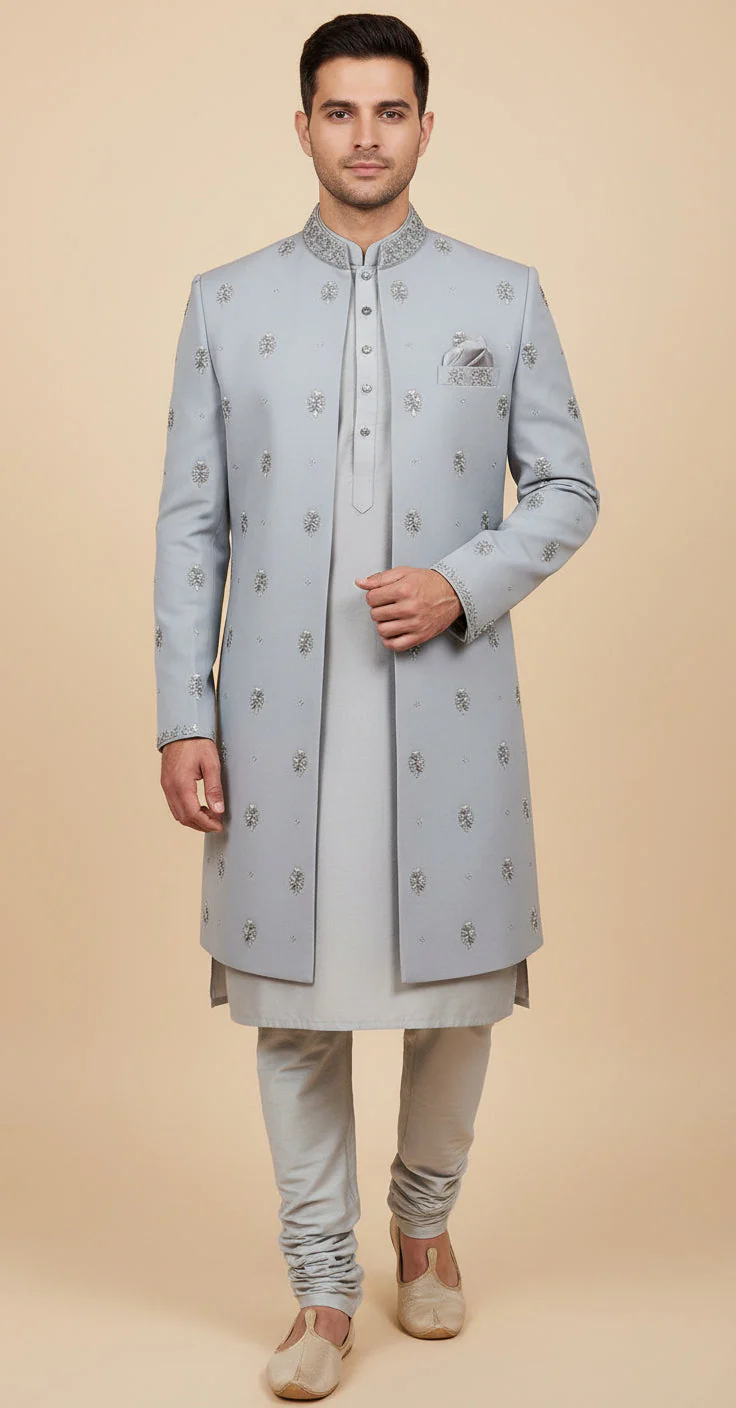 Grey Modern Indowestern - Image 2