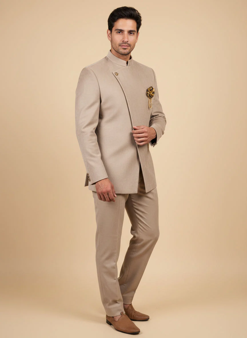 Grey Refined Jacket Kurta Set - Image 2