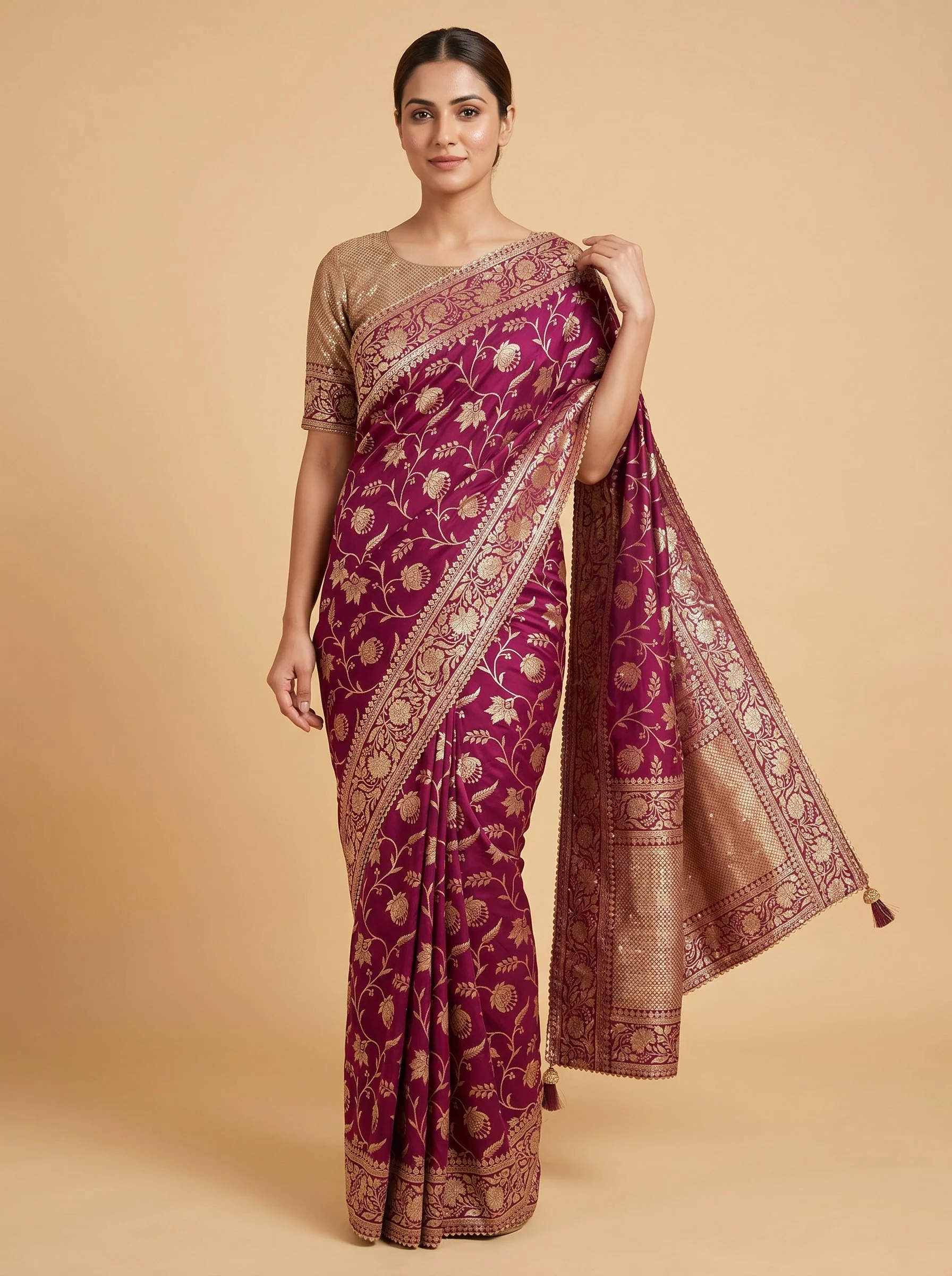 Heritage Wine Radiance Saree