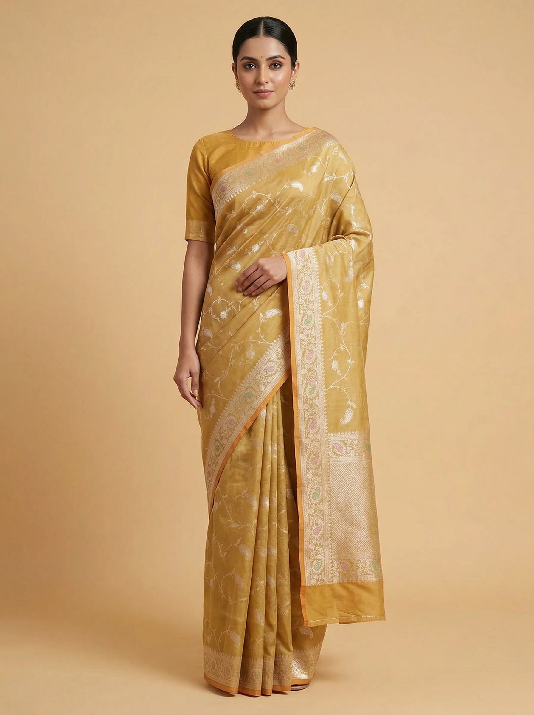 Honey Gold Handloom Saree