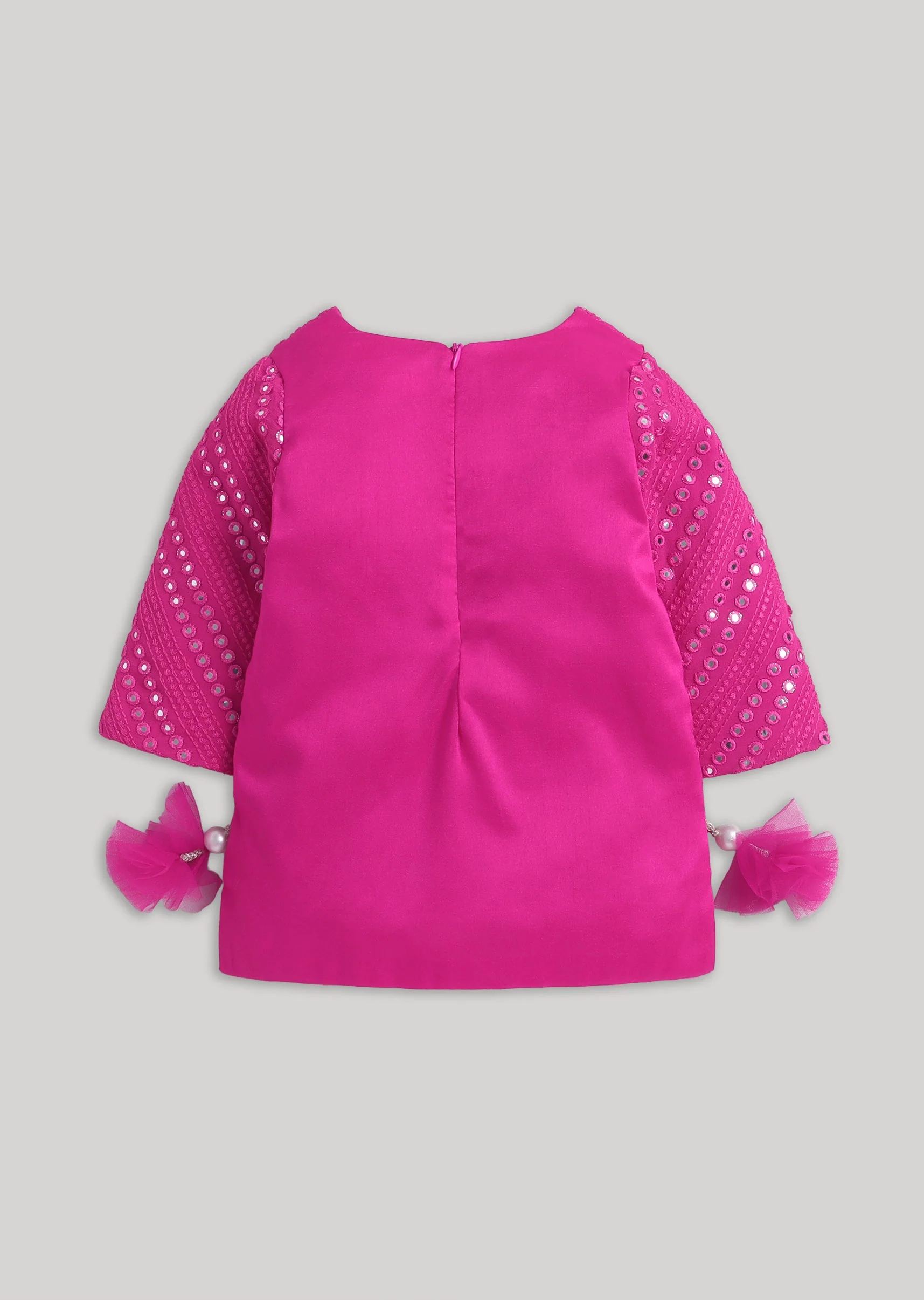 Hot Pink Embellished Salwar Kameez Set with Dupatta - Image 3