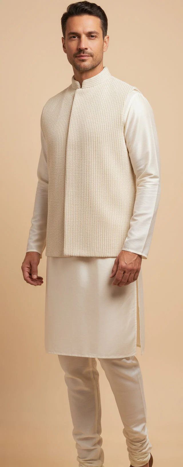 Ivory Jacket Kurta Set - Image 2