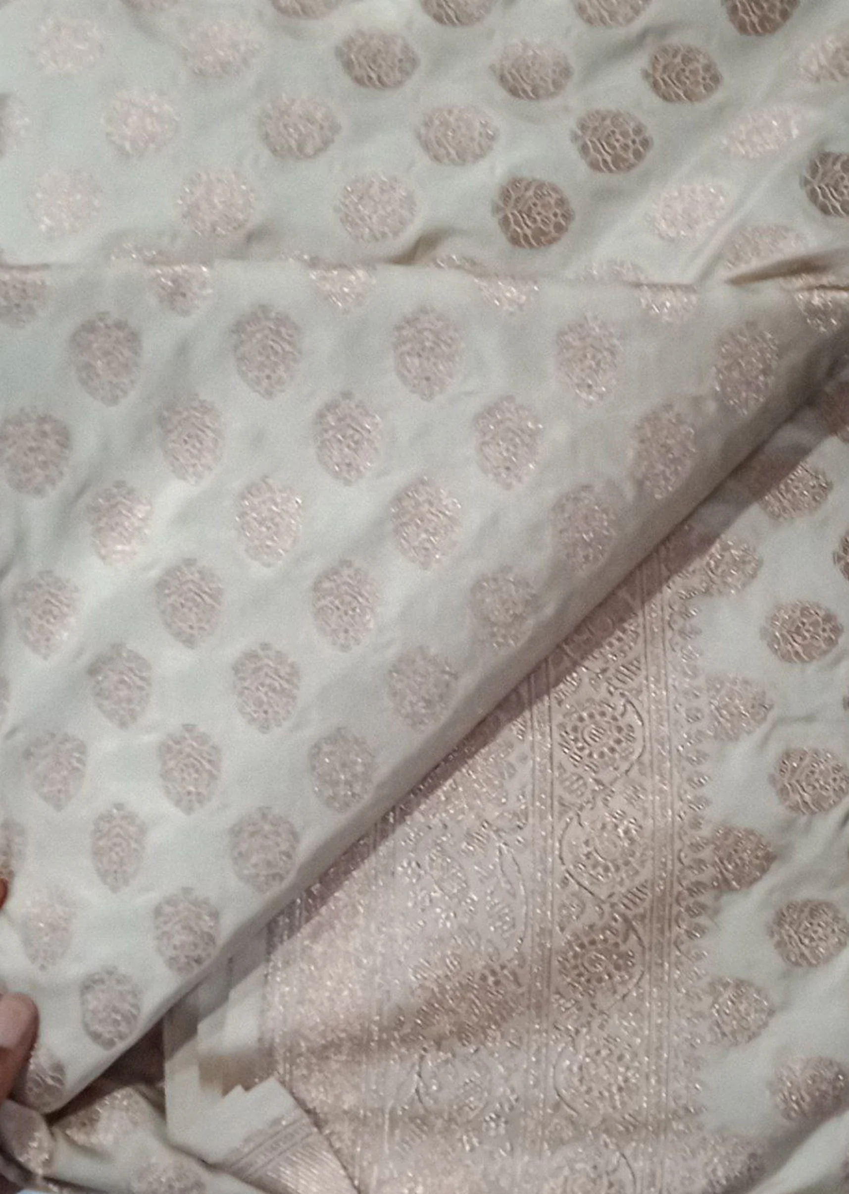 Ivory Pearl Dress Material
