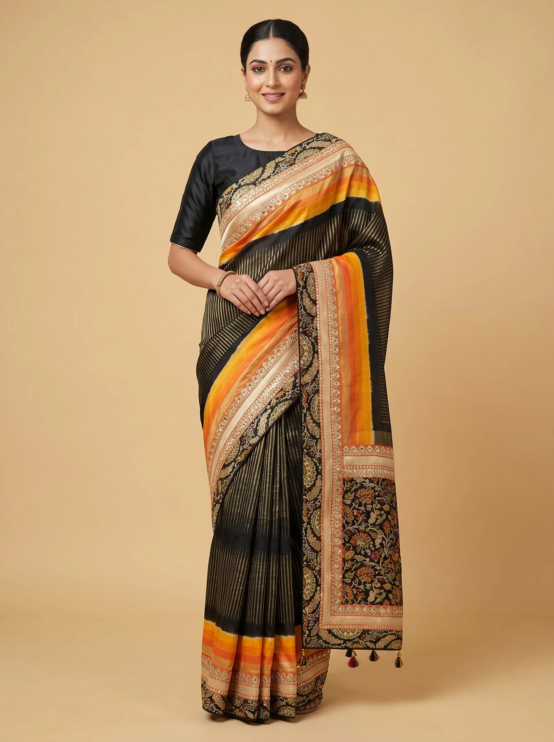 Jet Noir Radiance Saree