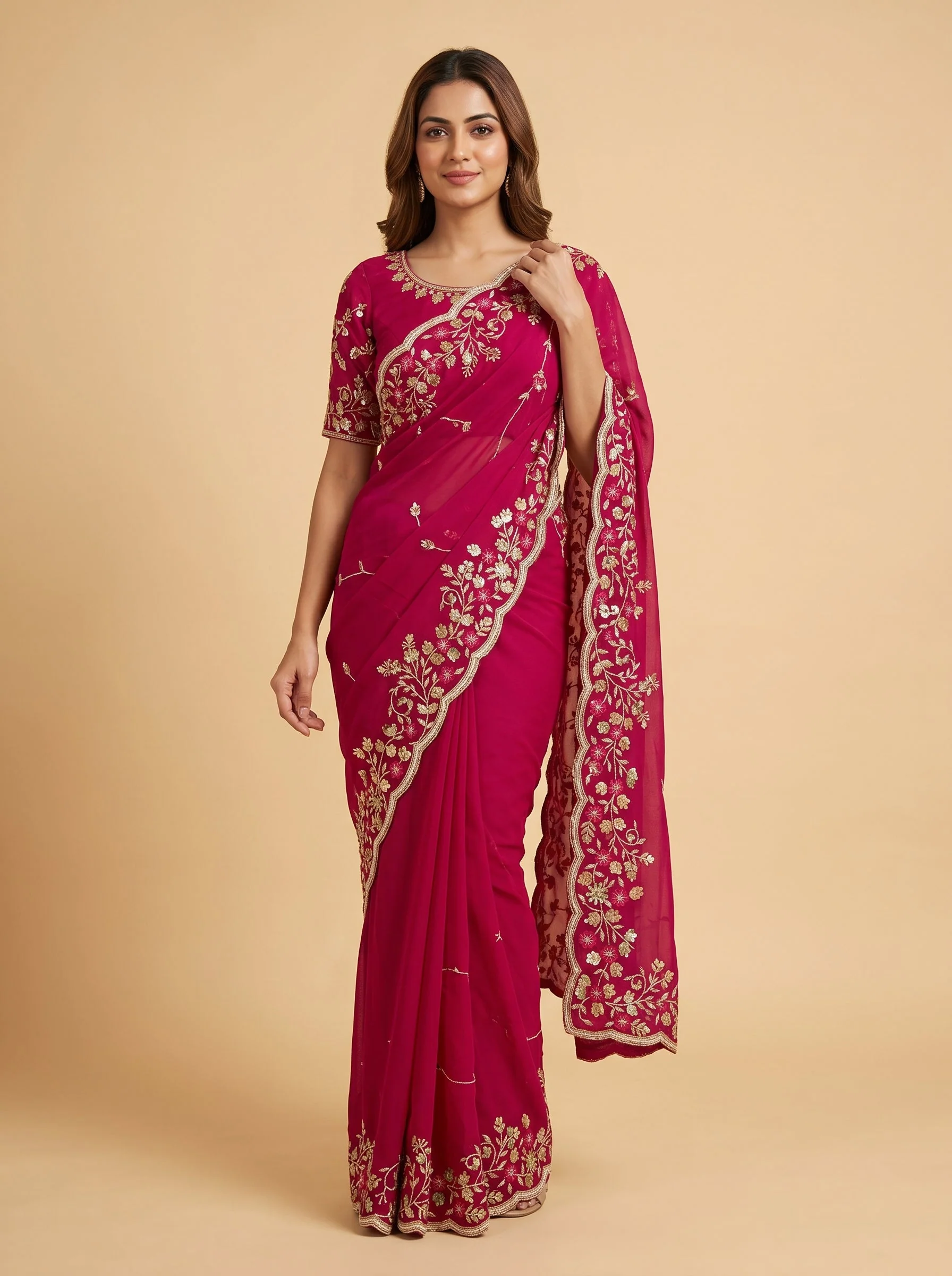 Keri Rani Woven Embroidered Saree