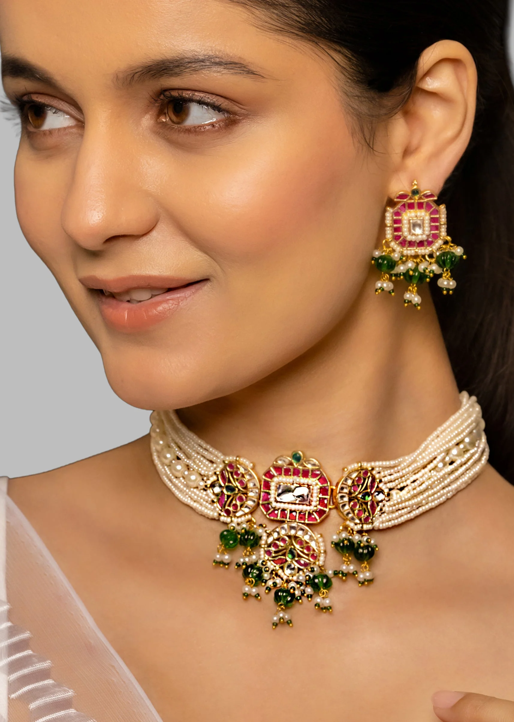 Kundan Gemstone Choker Set