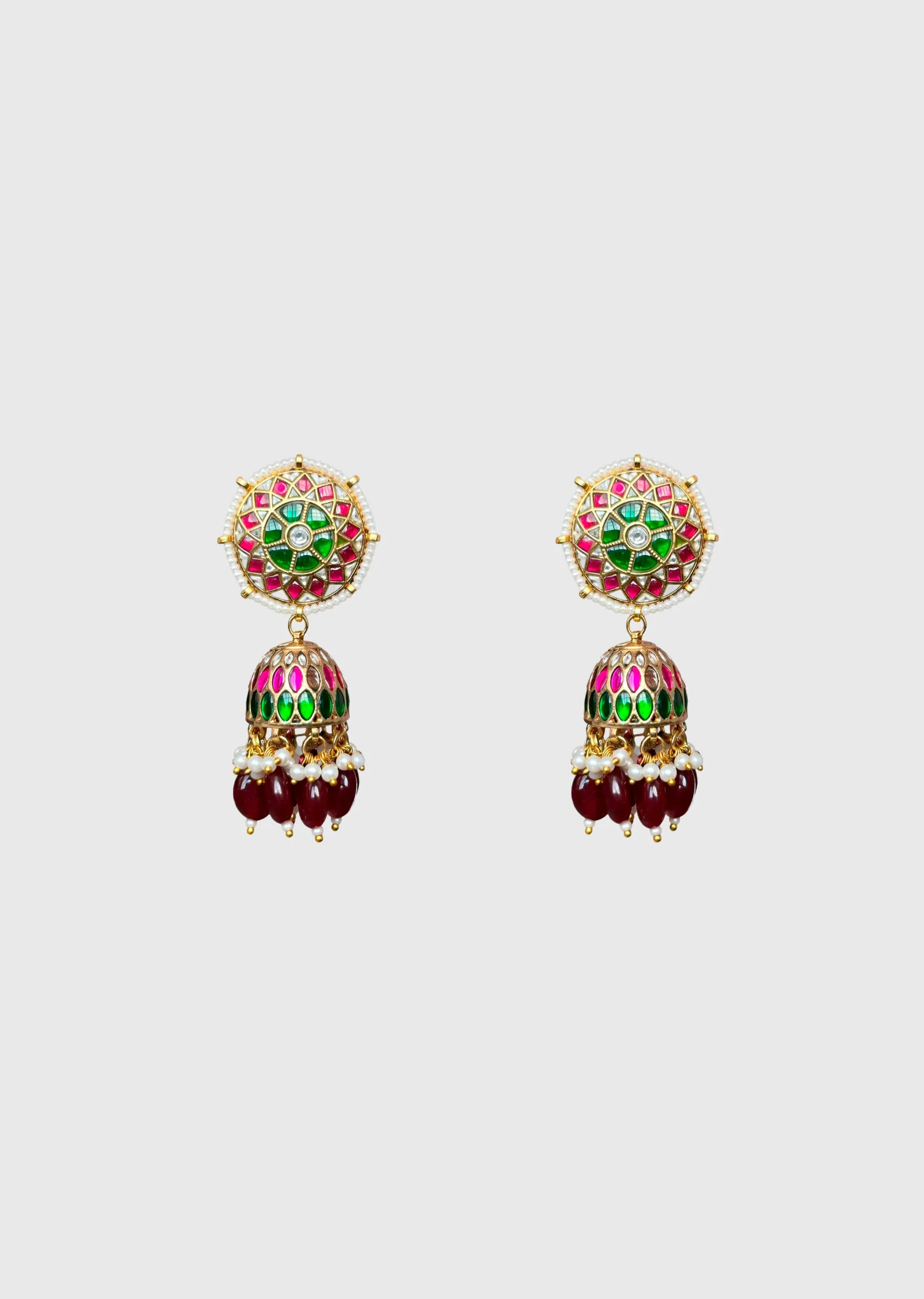 Kundan Jhumki Earrings - Image 2
