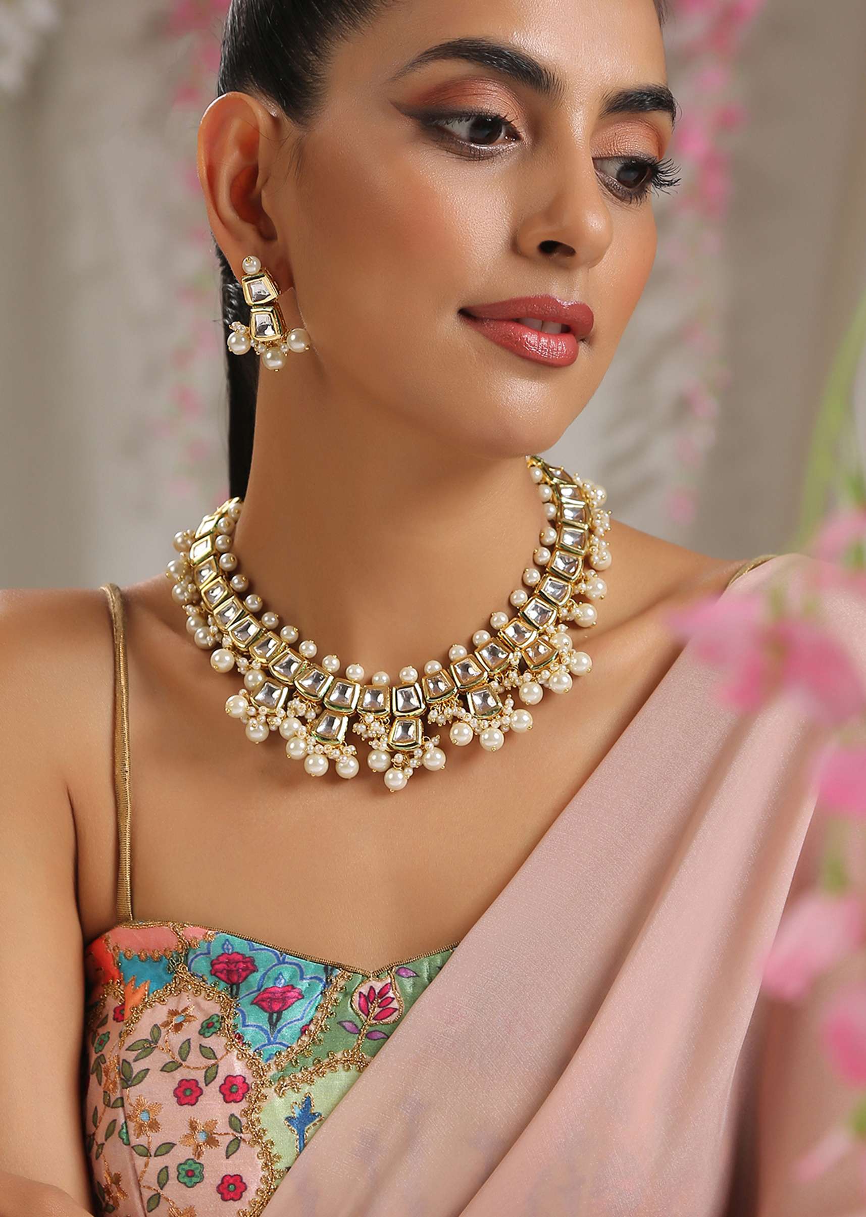 Kundan Necklace Set - Image 3