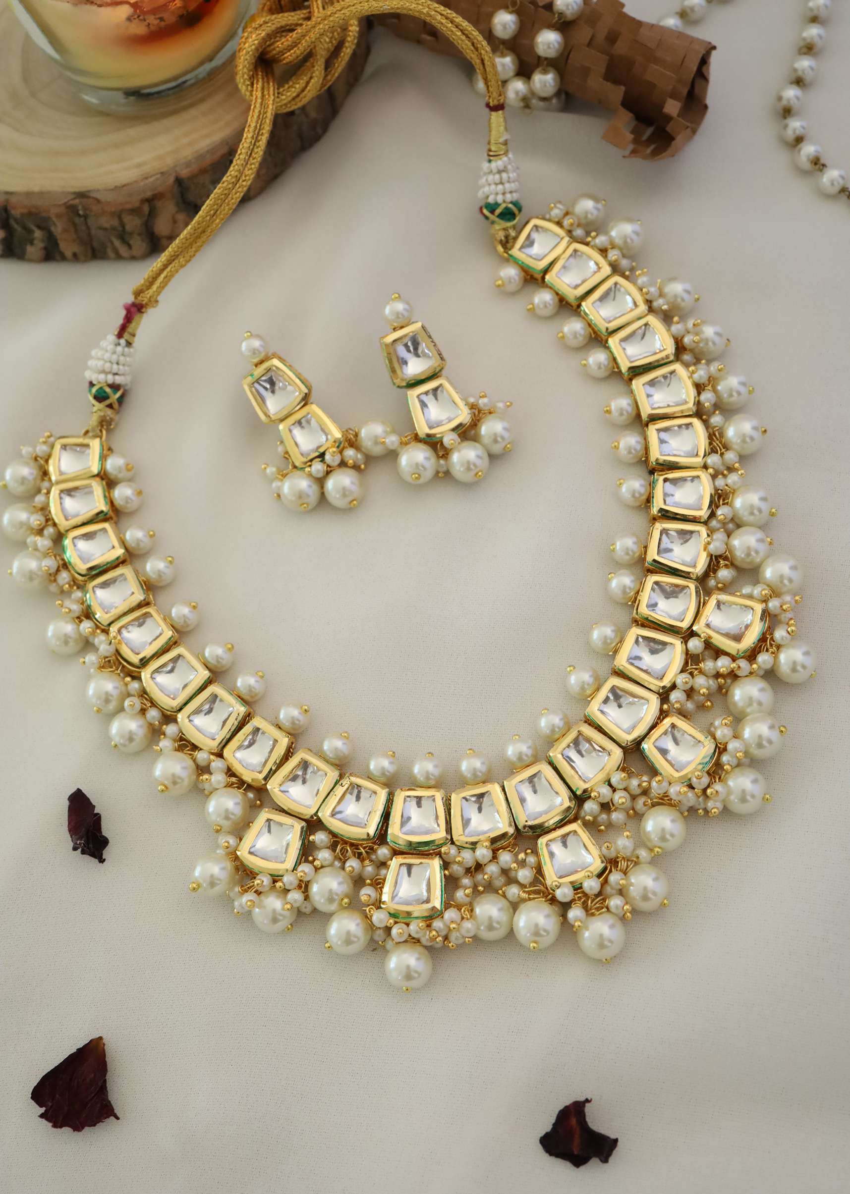 Kundan Necklace Set - Image 4