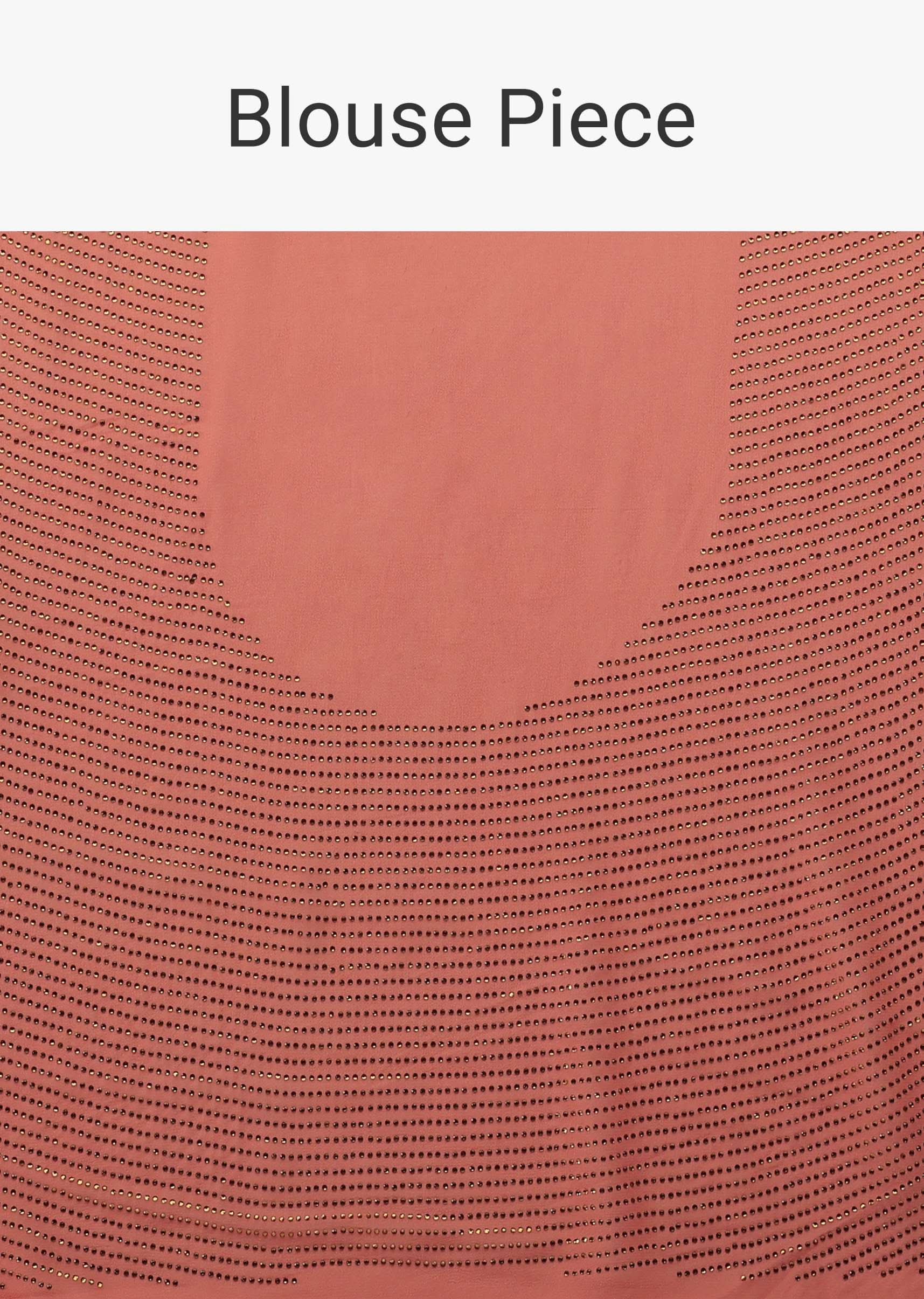 Lantana Orange Saree With Stones Embellishment - Image 8