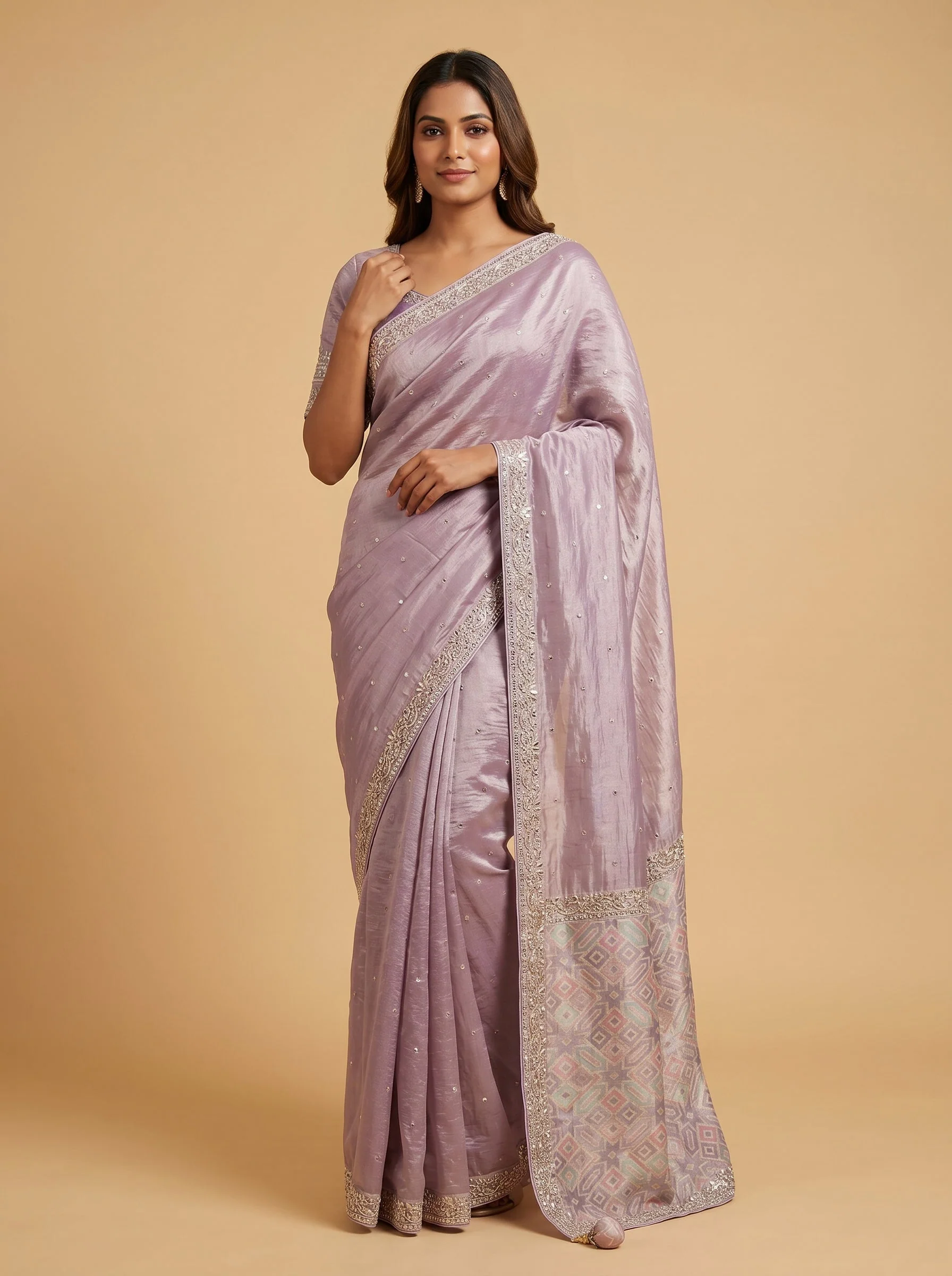 Lavender Dream Embroidered Saree