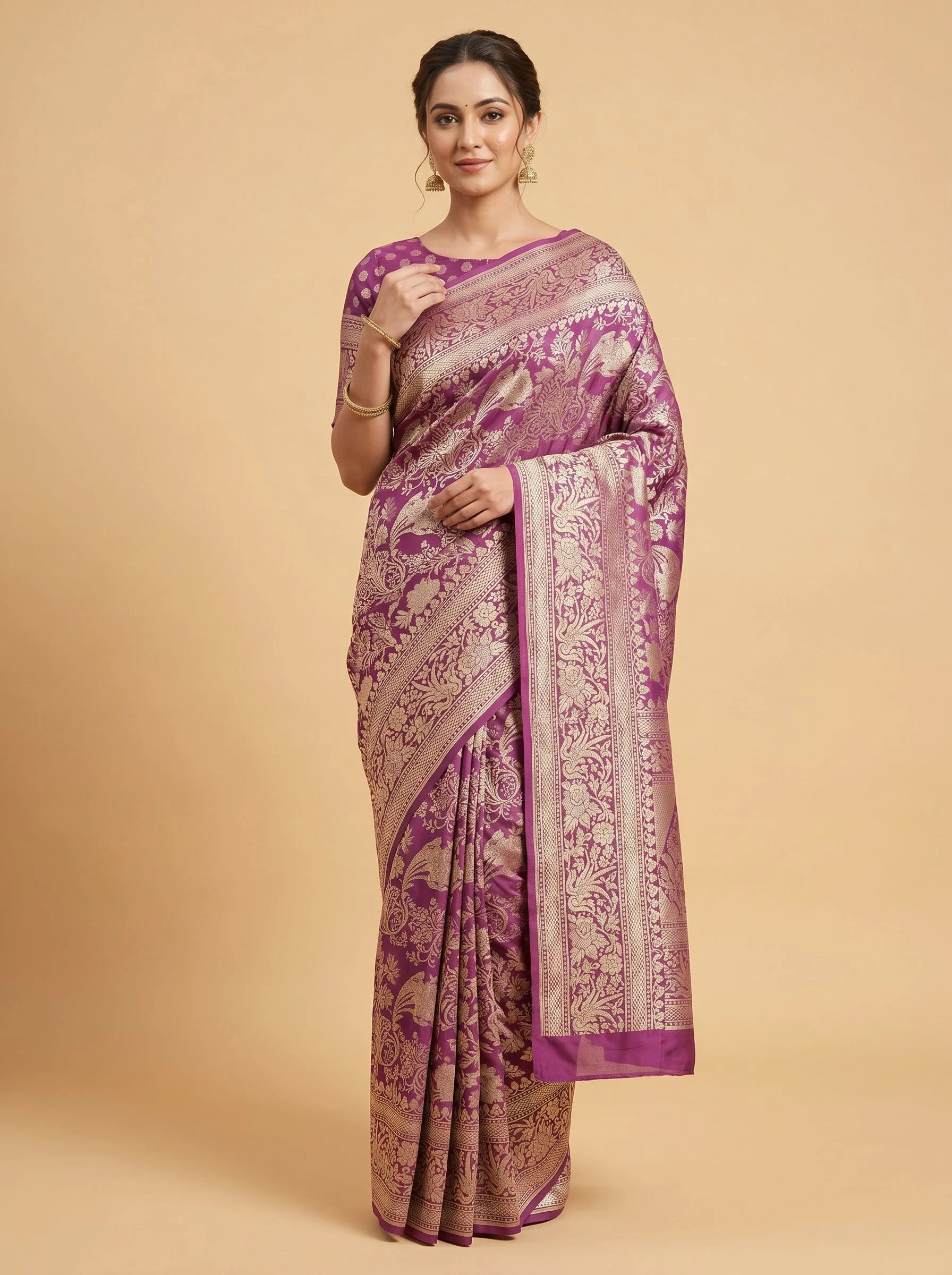 Lavender Dreamy Hue Handloom Saree
