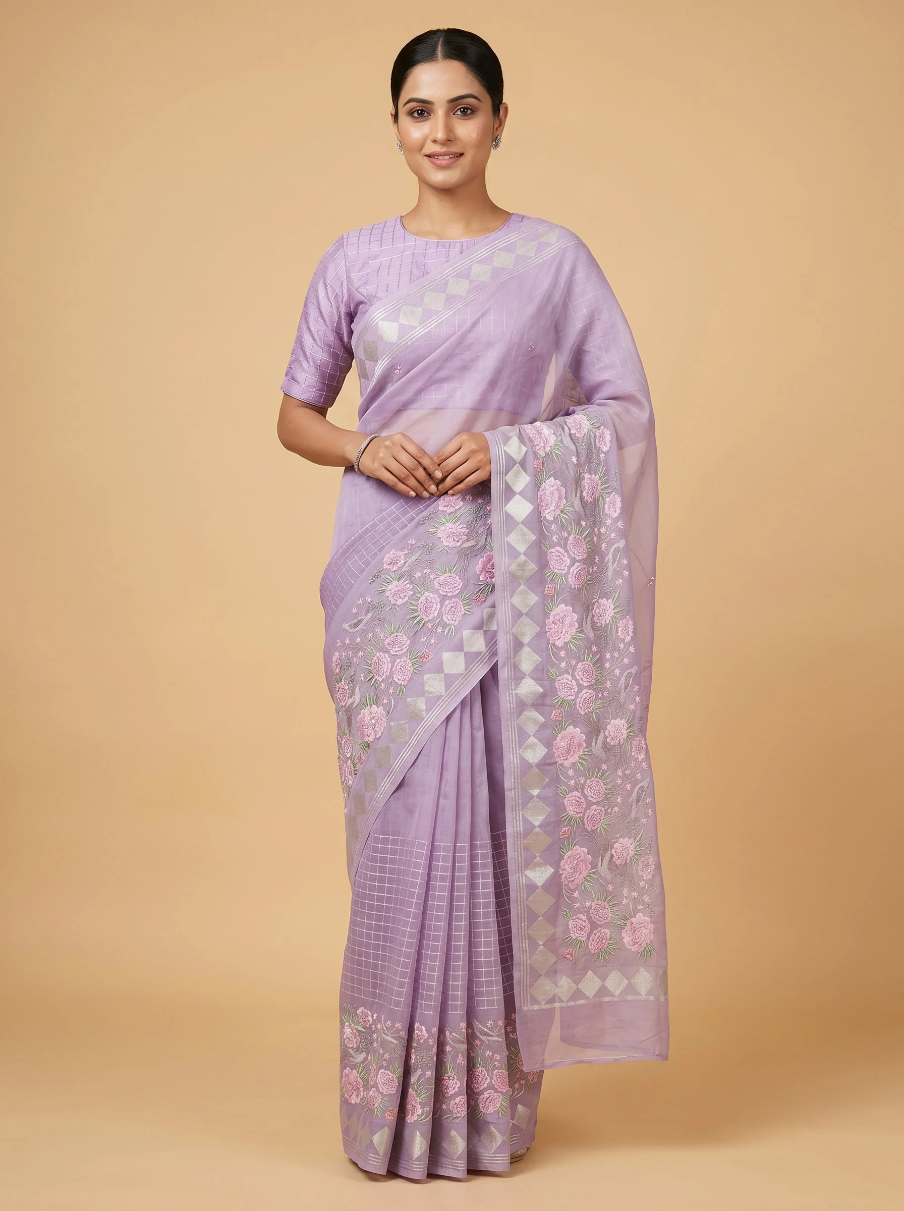 Lavender Ethereal Drop Handloom Saree