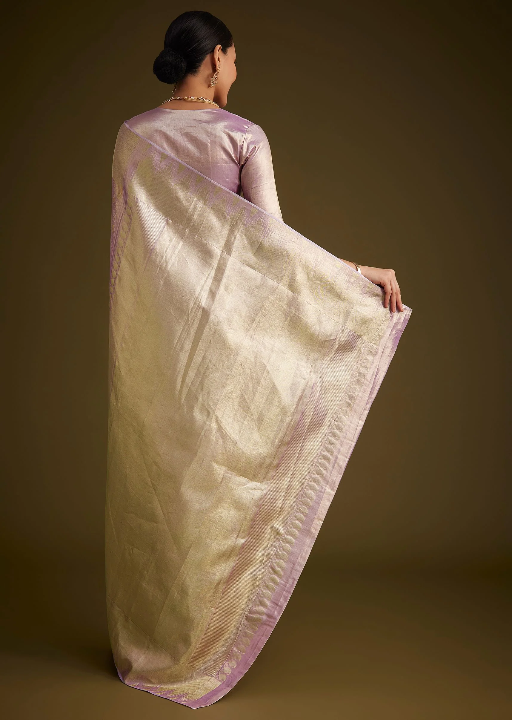 Lavender Kanjivaram Silk Saree - Image 6