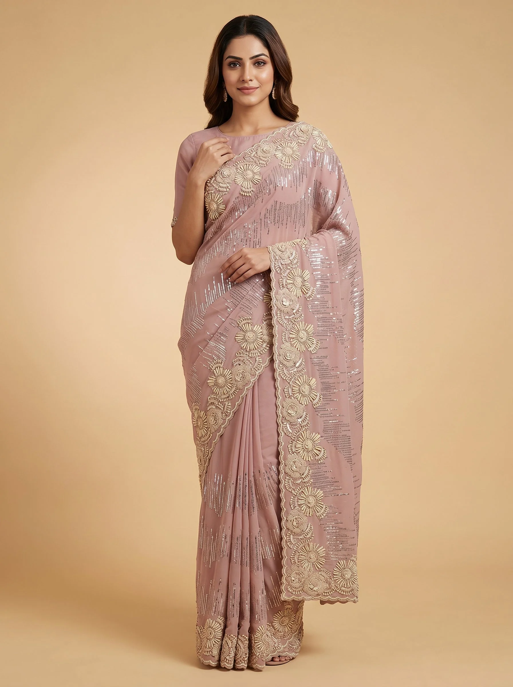 Lavender Light Dream Embroidered Saree