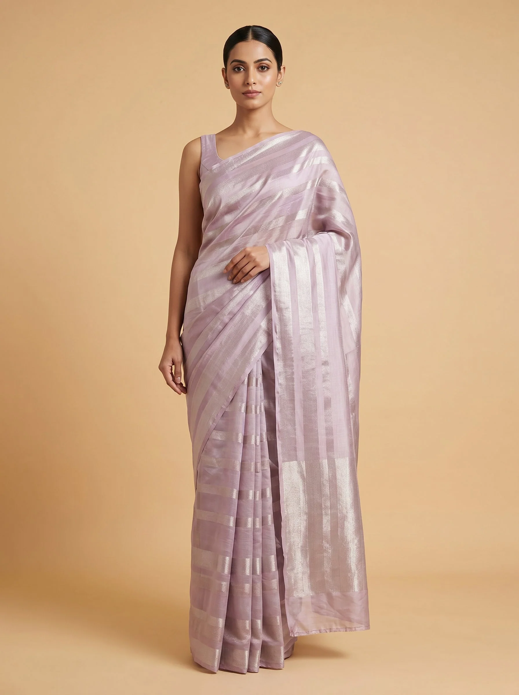 Lavender Light Flow Handloom Saree