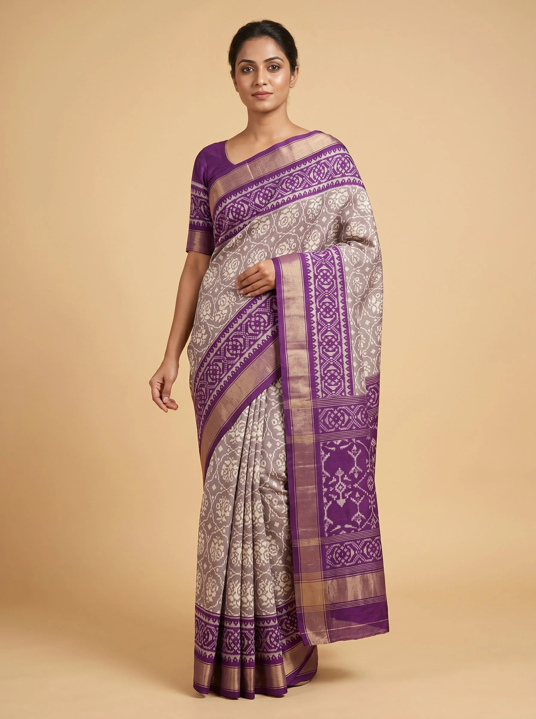 Lavender Light Handloom Saree