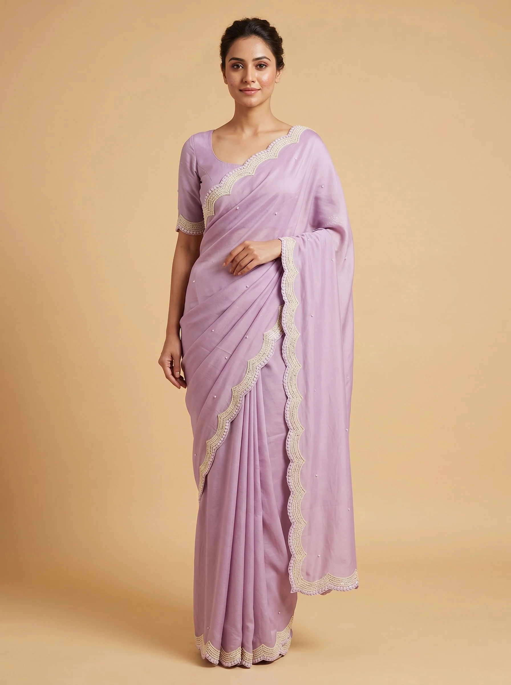 Lavender Lilac Dream Embroidered Saree