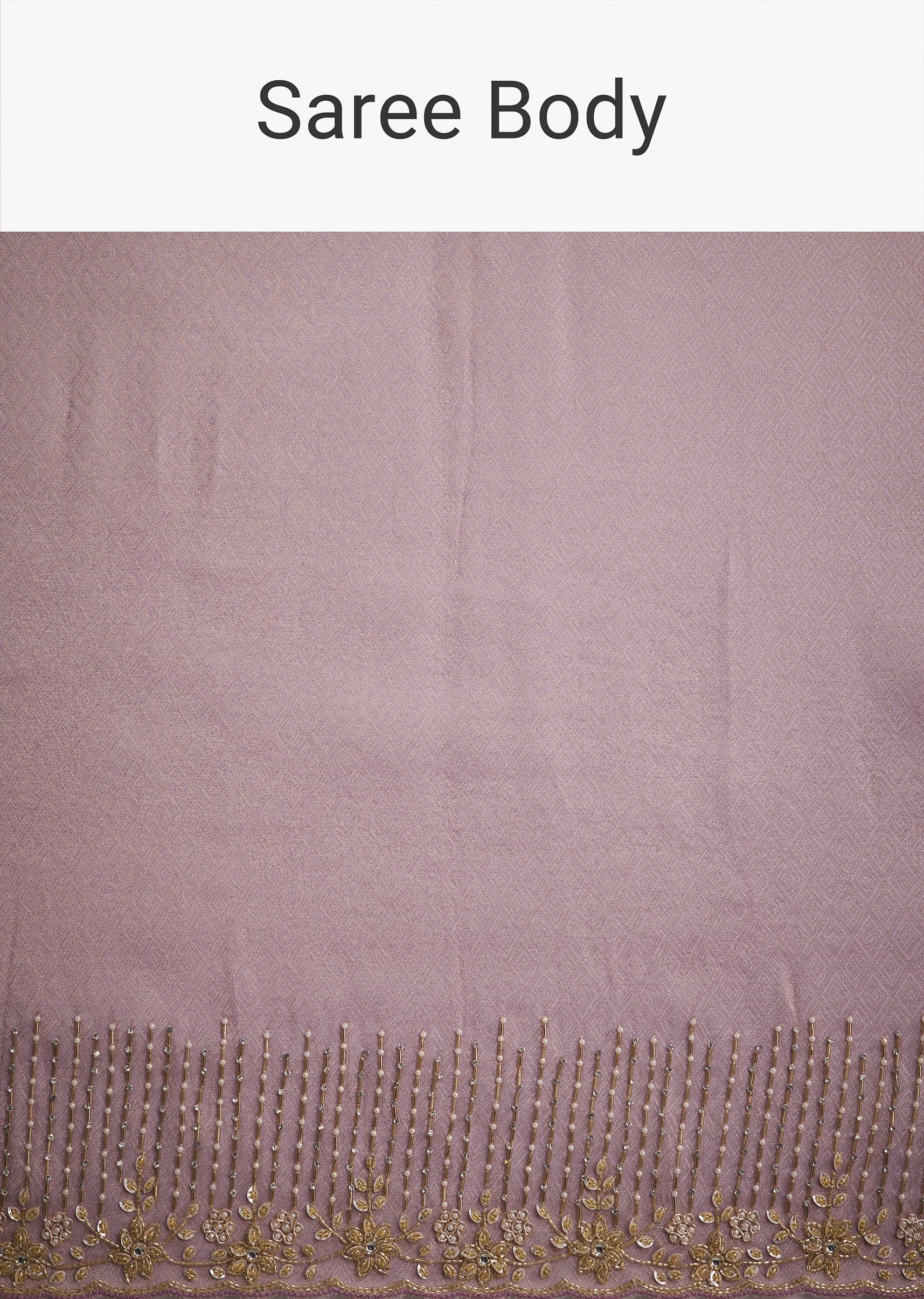 lavender Ombre Jacquard Saree - Image 10