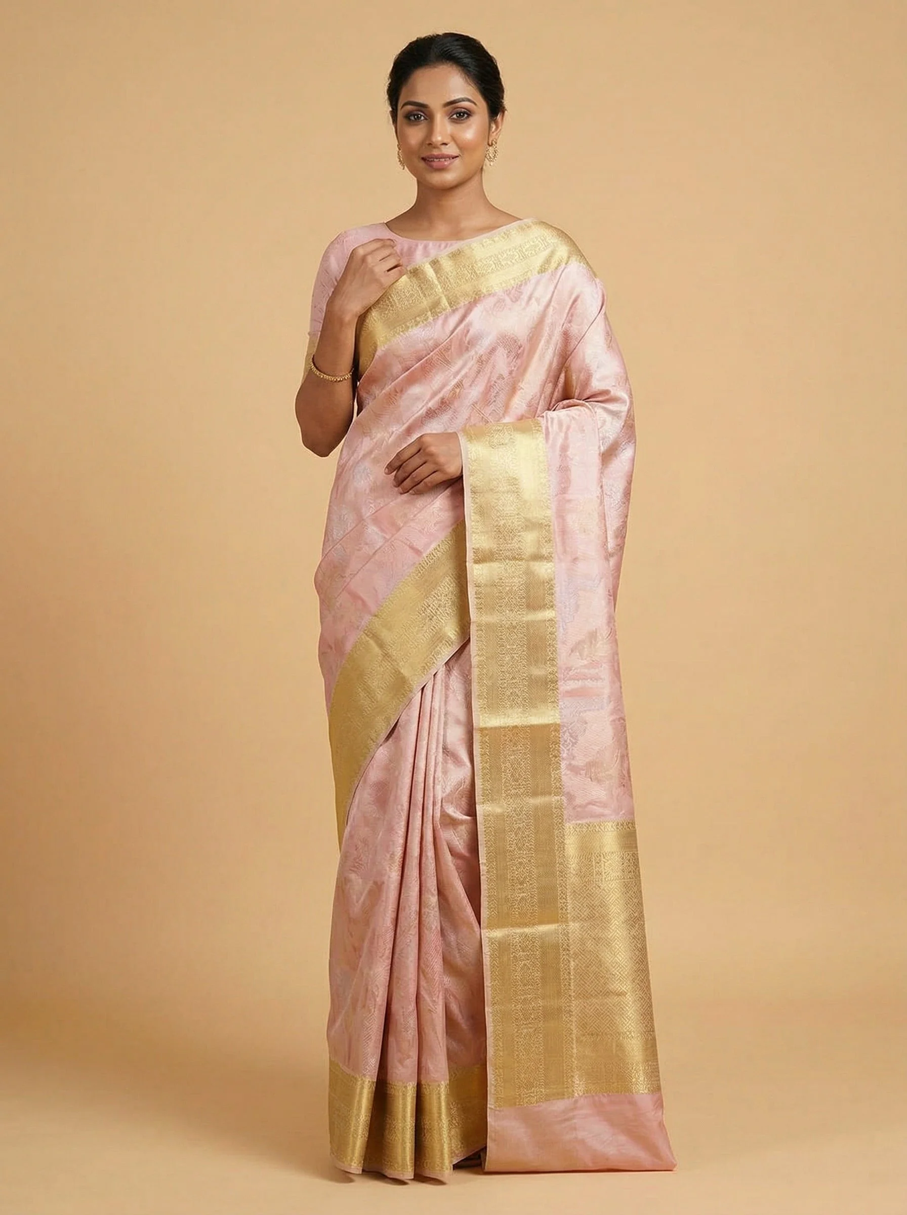 Lavender Pink Handloom Saree