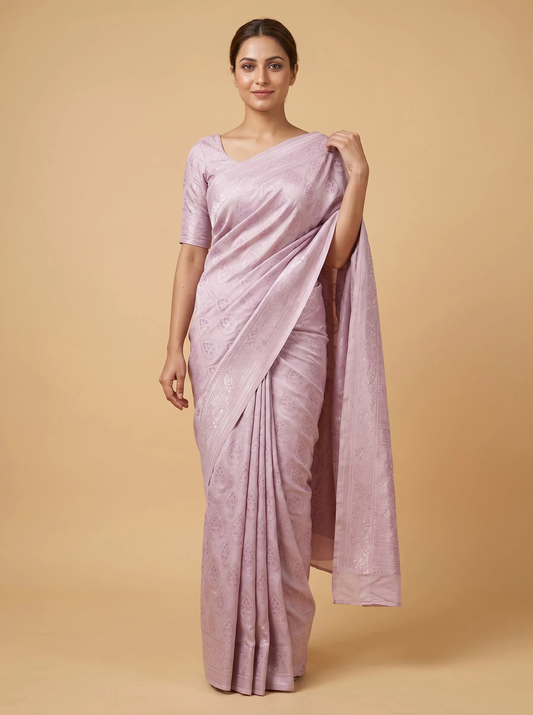 Lavender Serene Glow Handloom Saree