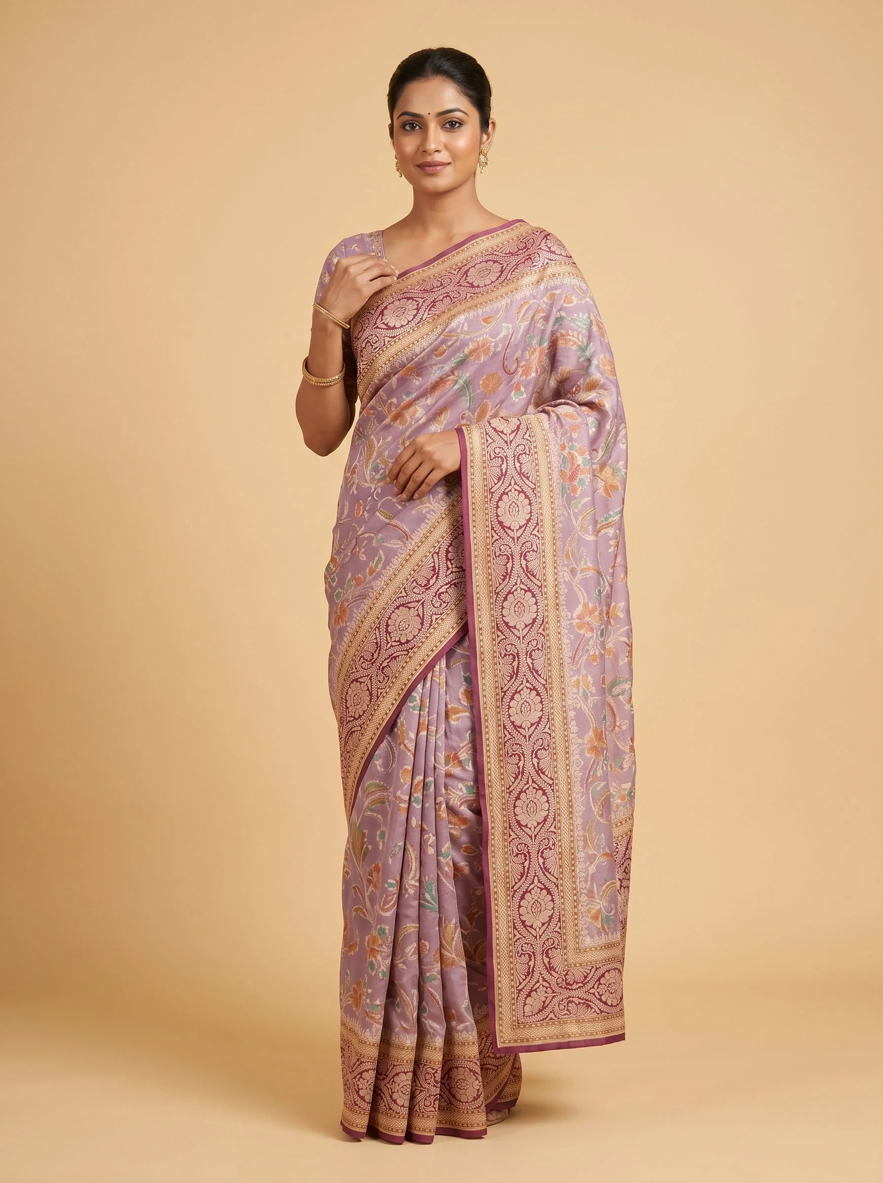 Lavender Serene Tone Handloom Saree
