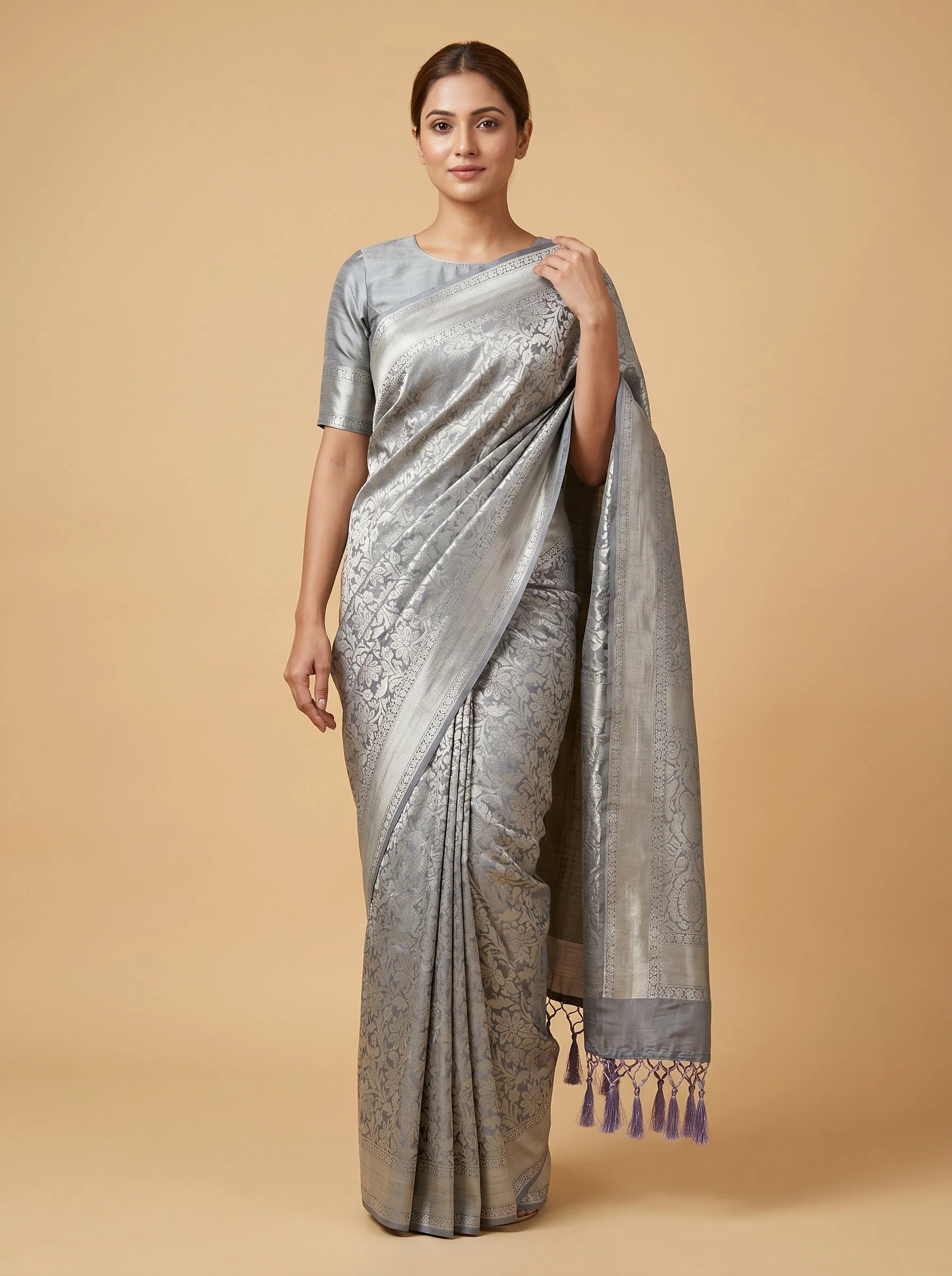Lavender Soft Glow Handloom Saree