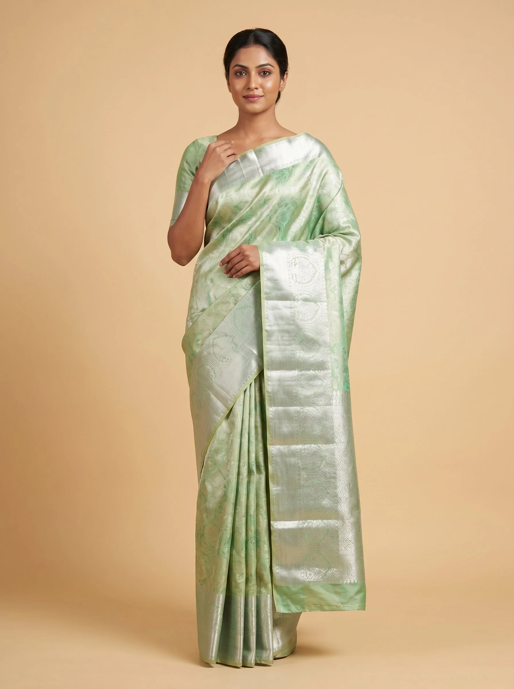 Light Blue Airy Drape Handloom Saree