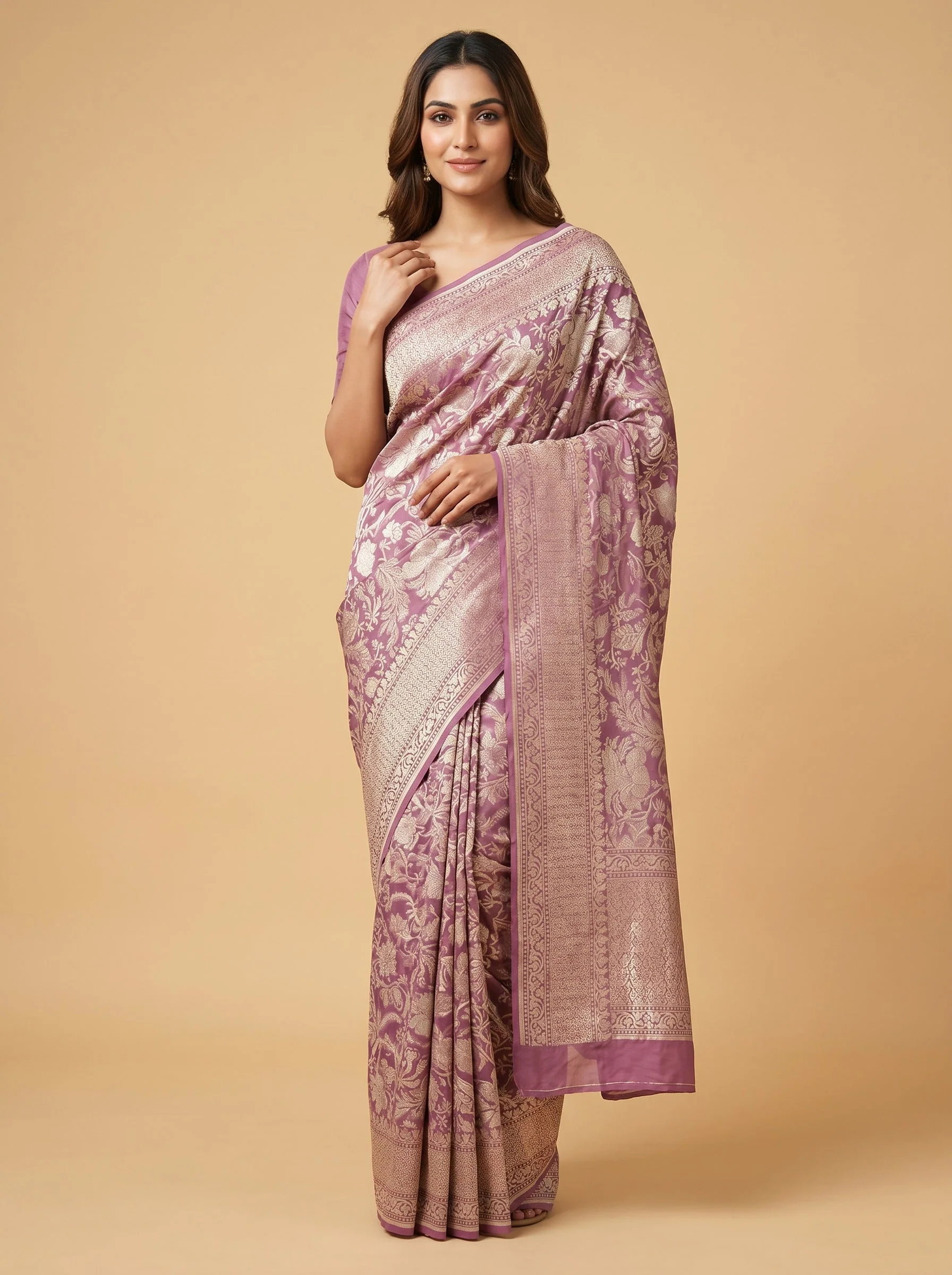 Light Lavender Soft Whisper Handloom Saree