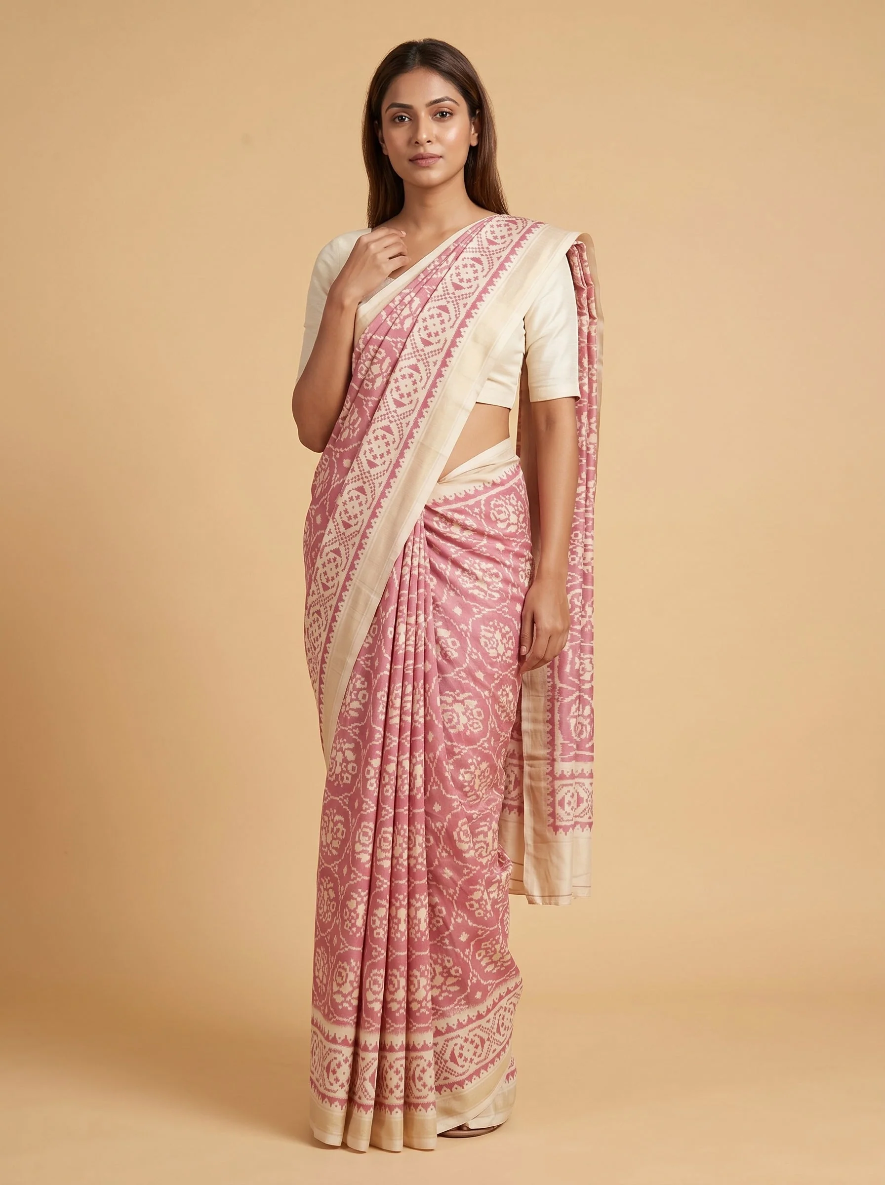 Light Pink Gentle Loom Handloom Saree