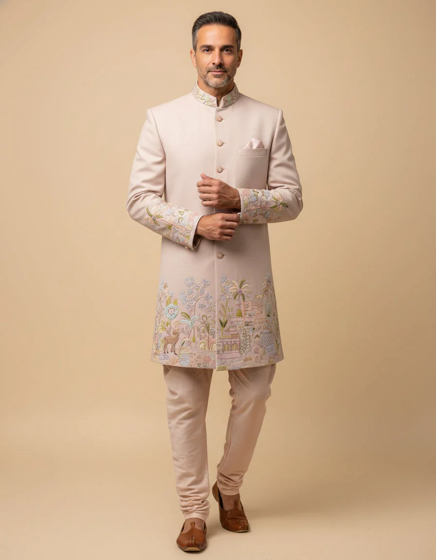 Lilac Designer Jodhpuri Suit - Image 2