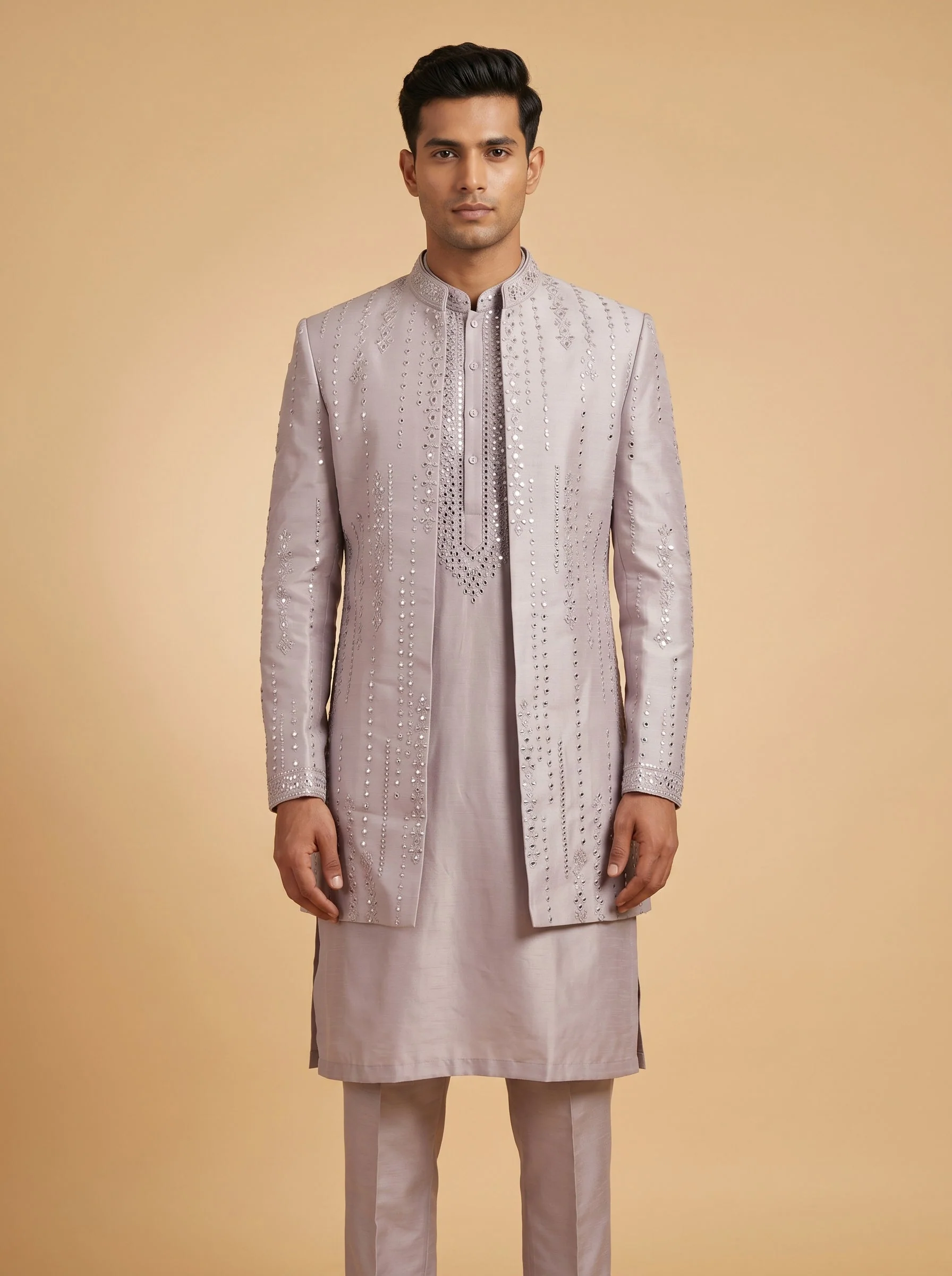 Lilac Elegant Sherwani