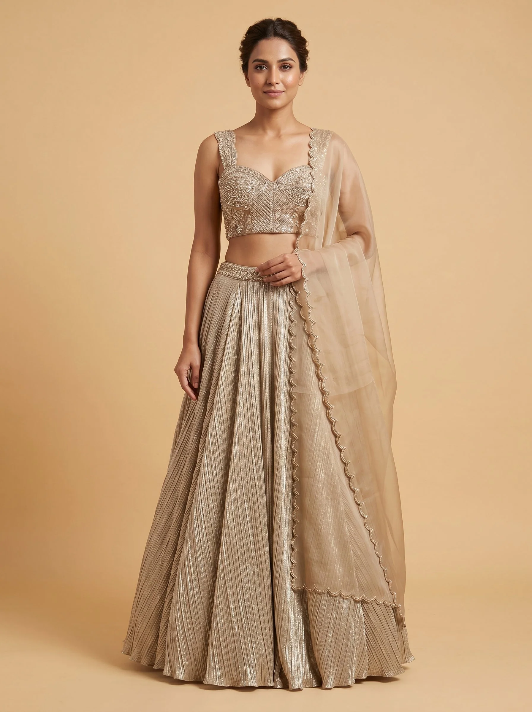Lustrous Gold Lehenga