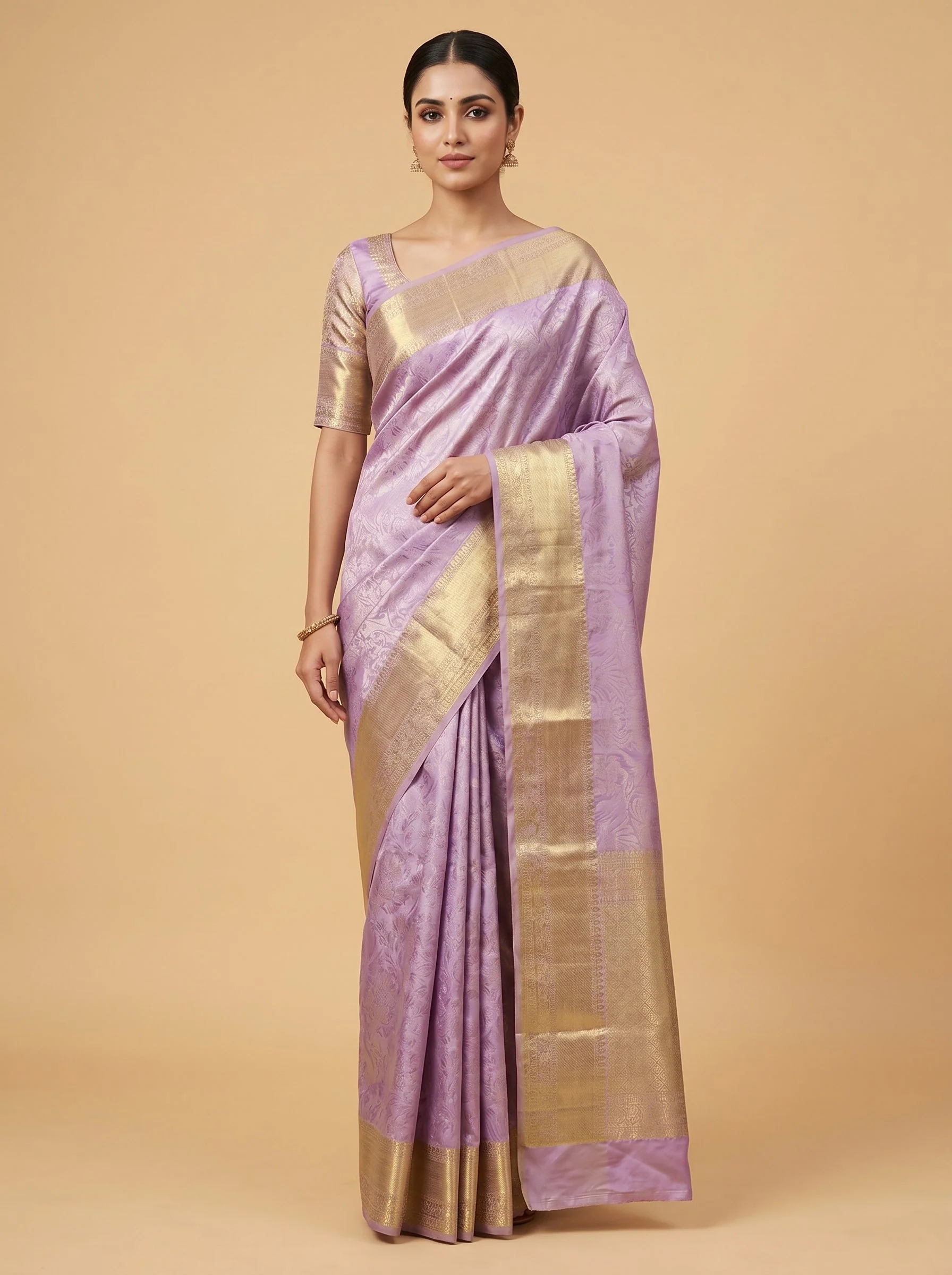 Luxe Gold Handloom Saree