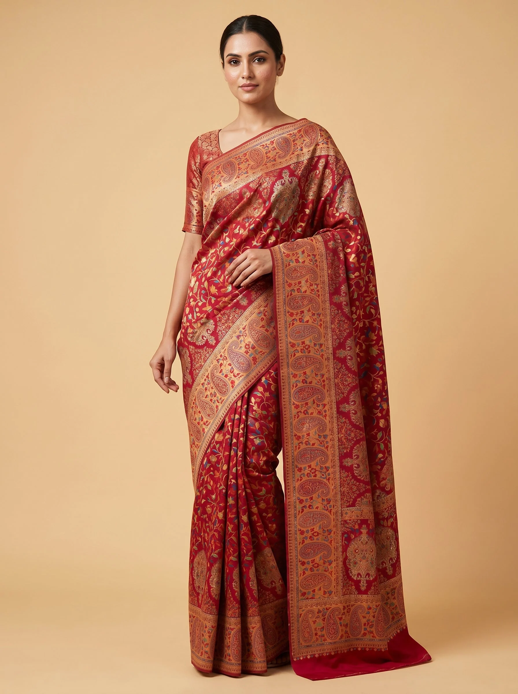 Magenta Bold Expression Handloom Saree