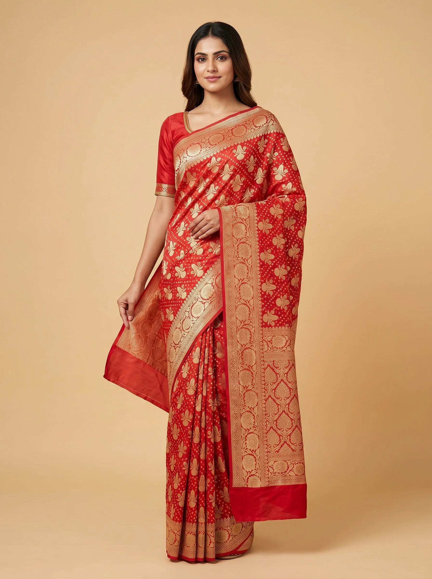 Magenta Bold Tie Dye Saree